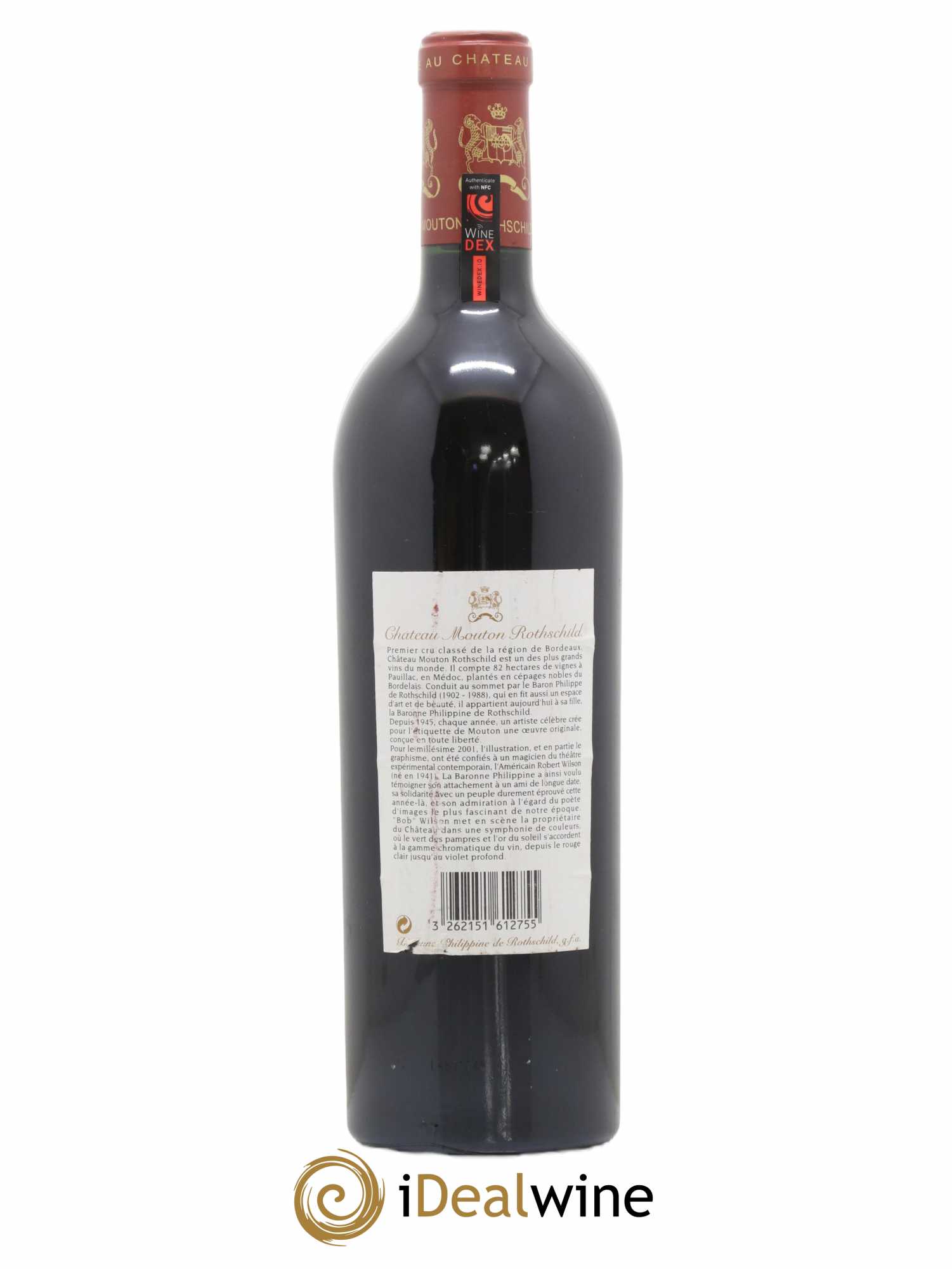 Château Mouton Rothschild 1er Grand Cru Classé 2001 - Lot de 1 bouteille - 1