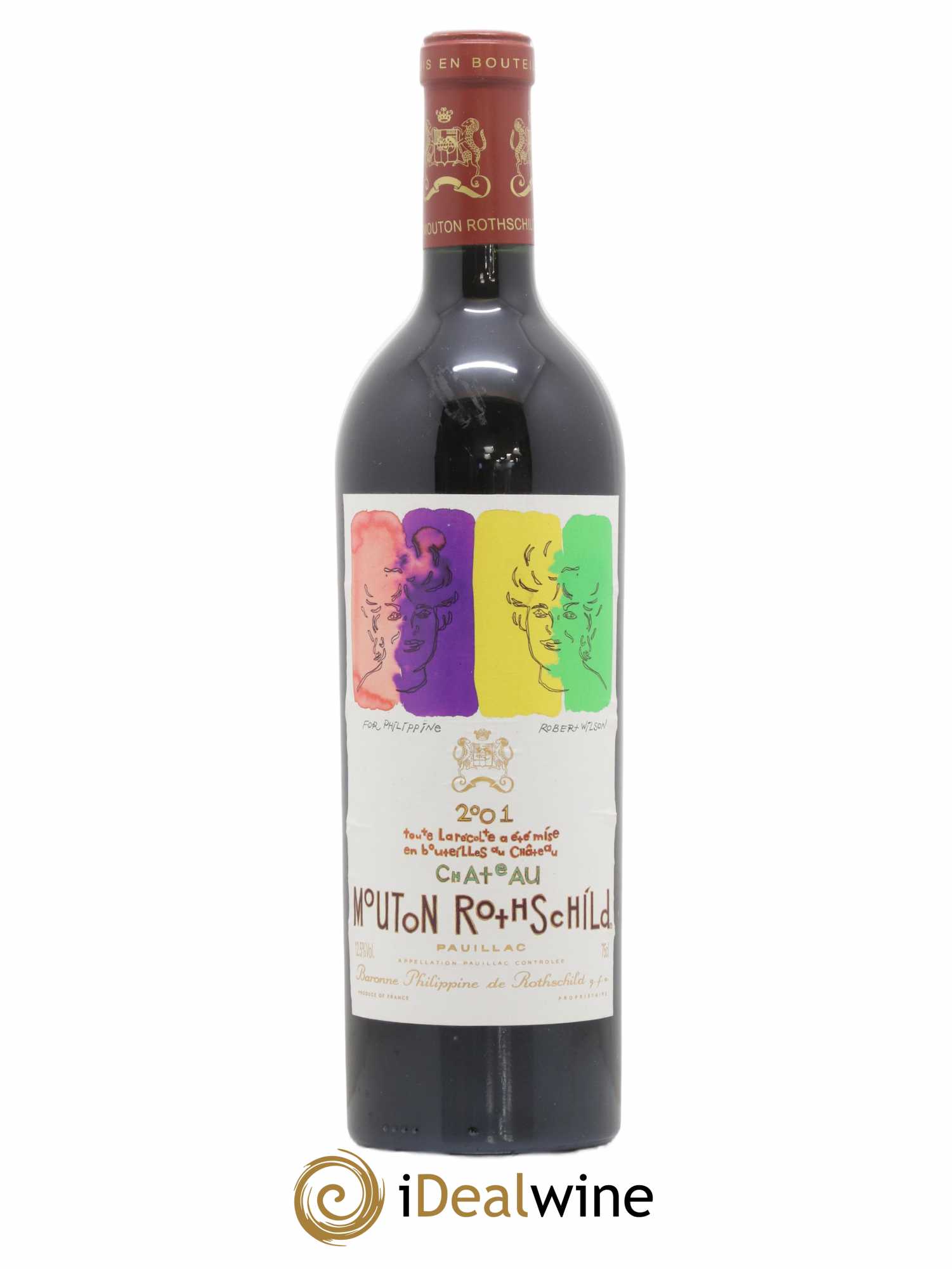 Château Mouton Rothschild 1er Grand Cru Classé 2001 - Lot de 1 bouteille - 0