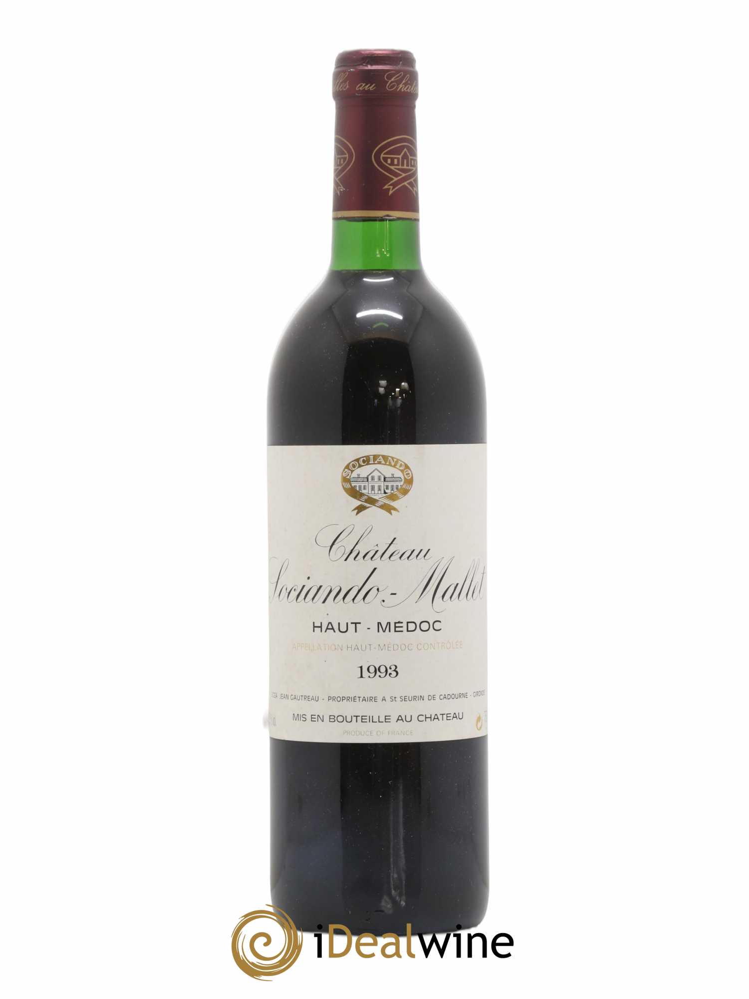 Château Sociando Mallet 1993 - Lot de 1 bouteille - 0