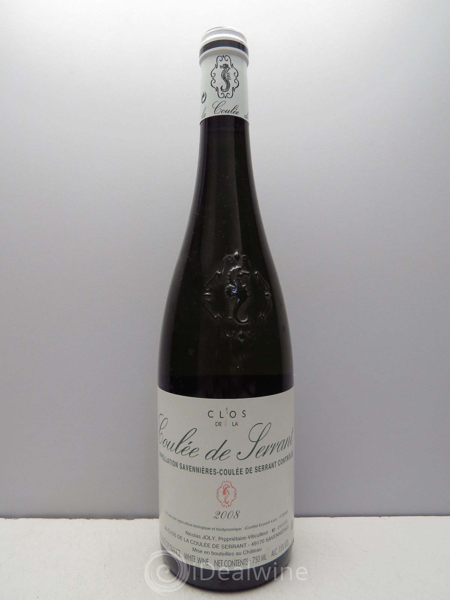 Savennières Clos de la Coulée de Serrant Vignobles de la Coulée de Serrant - Nicolas Joly 2008 - Lot de 1 bouteille - 0
