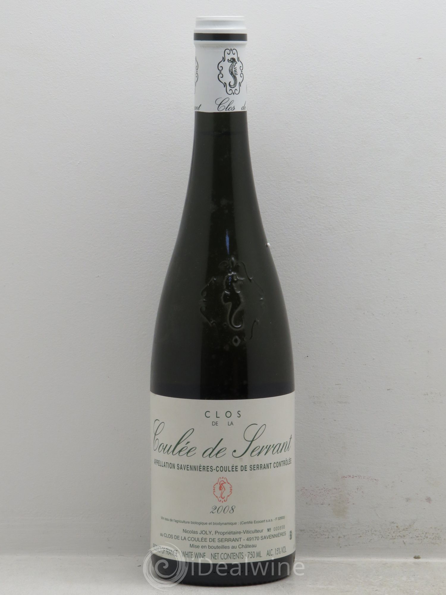 Savennières Clos de la Coulée de Serrant Vignobles de la Coulée de Serrant - Nicolas Joly 2008 - Lot de 1 bouteille - 0