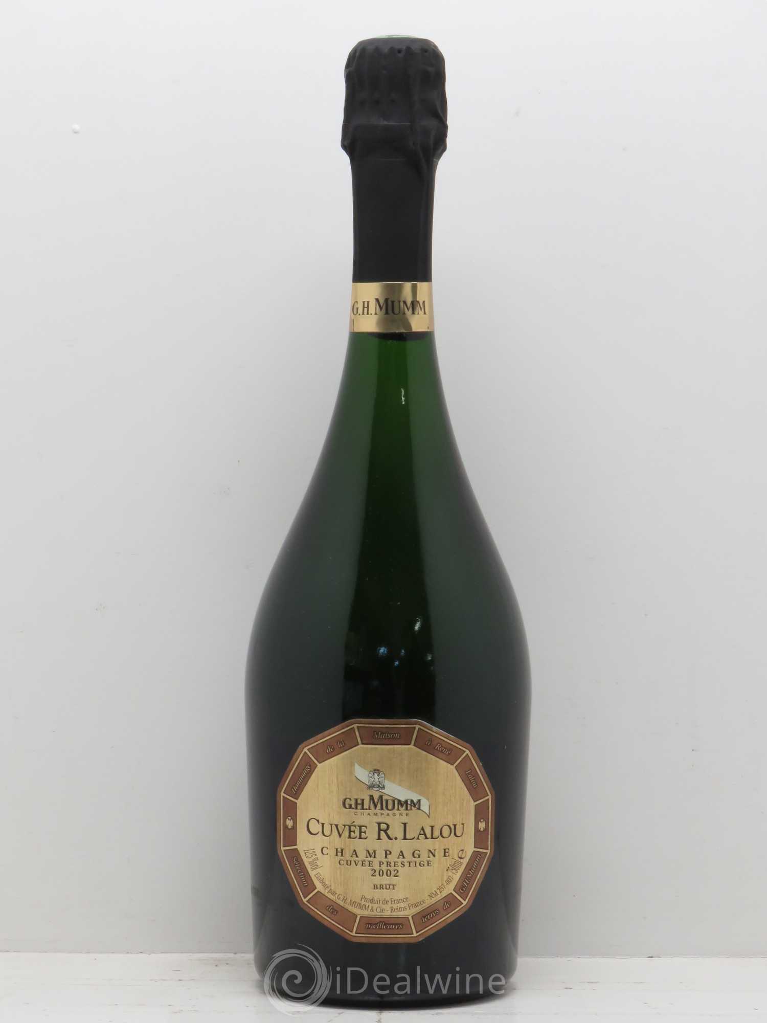 René Lalou Mumm Cuvée Prestige 2002 - Lot de 1 bouteille - 0