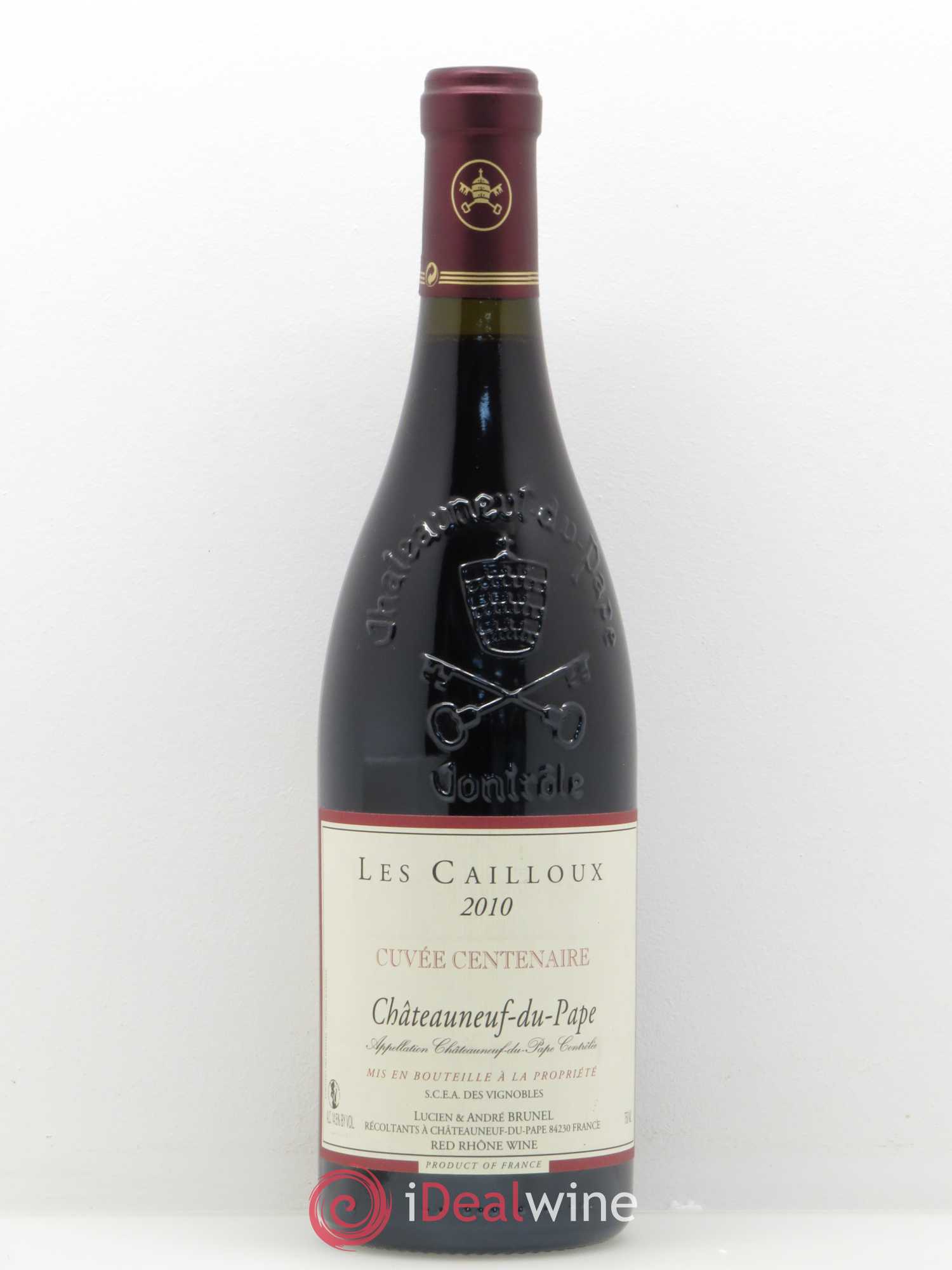 Châteauneuf-du-Pape Les Cailloux Cuvée Centenaire André Brunel 2010 - Lot de 1 bouteille - 0