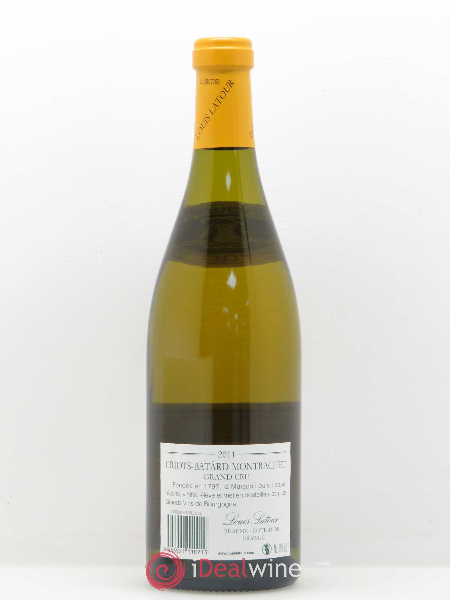 Criots-Bâtard-Montrachet Grand Cru Louis Latour 2011 - Lot de 1 bouteille - 1
