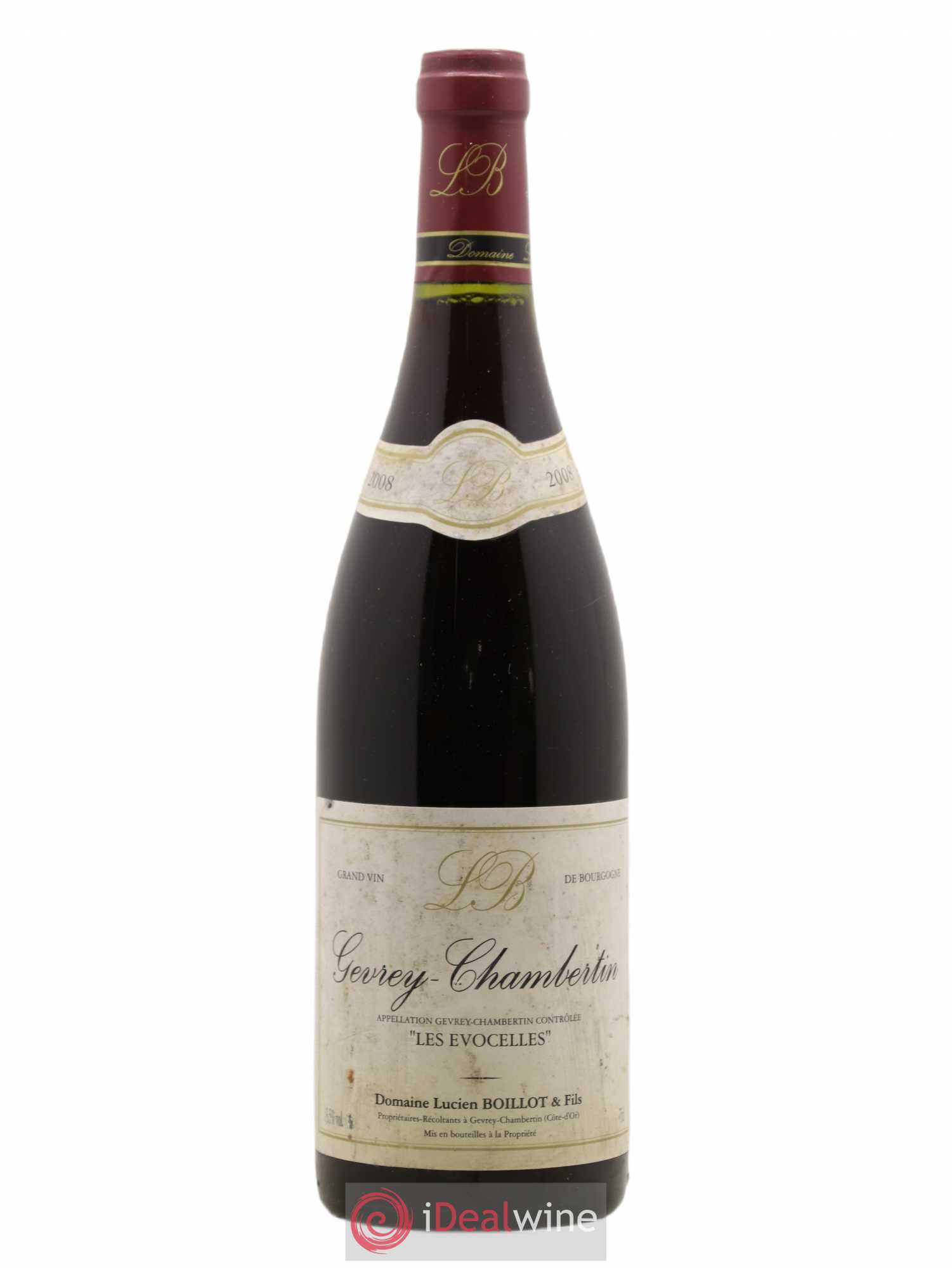 Gevrey-Chambertin Les Evocelles Lucien Boillot & Fils (Domaine) (sans prix de réserve) 2008 - Lot de 1 bouteille - 0