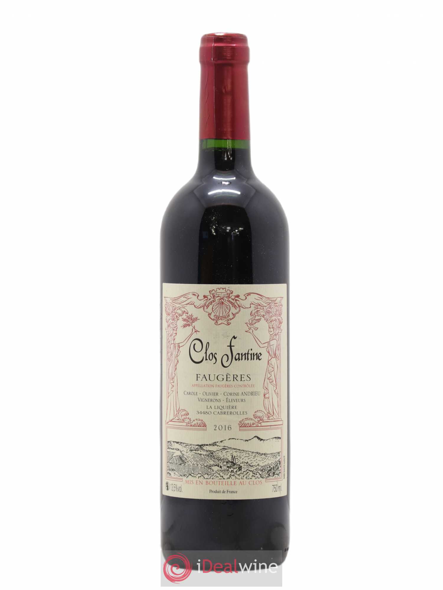 Faugères Clos Fantine Tradition Famille Andrieu (sans prix de réserve) 2016 - Lot de 1 bouteille - 0