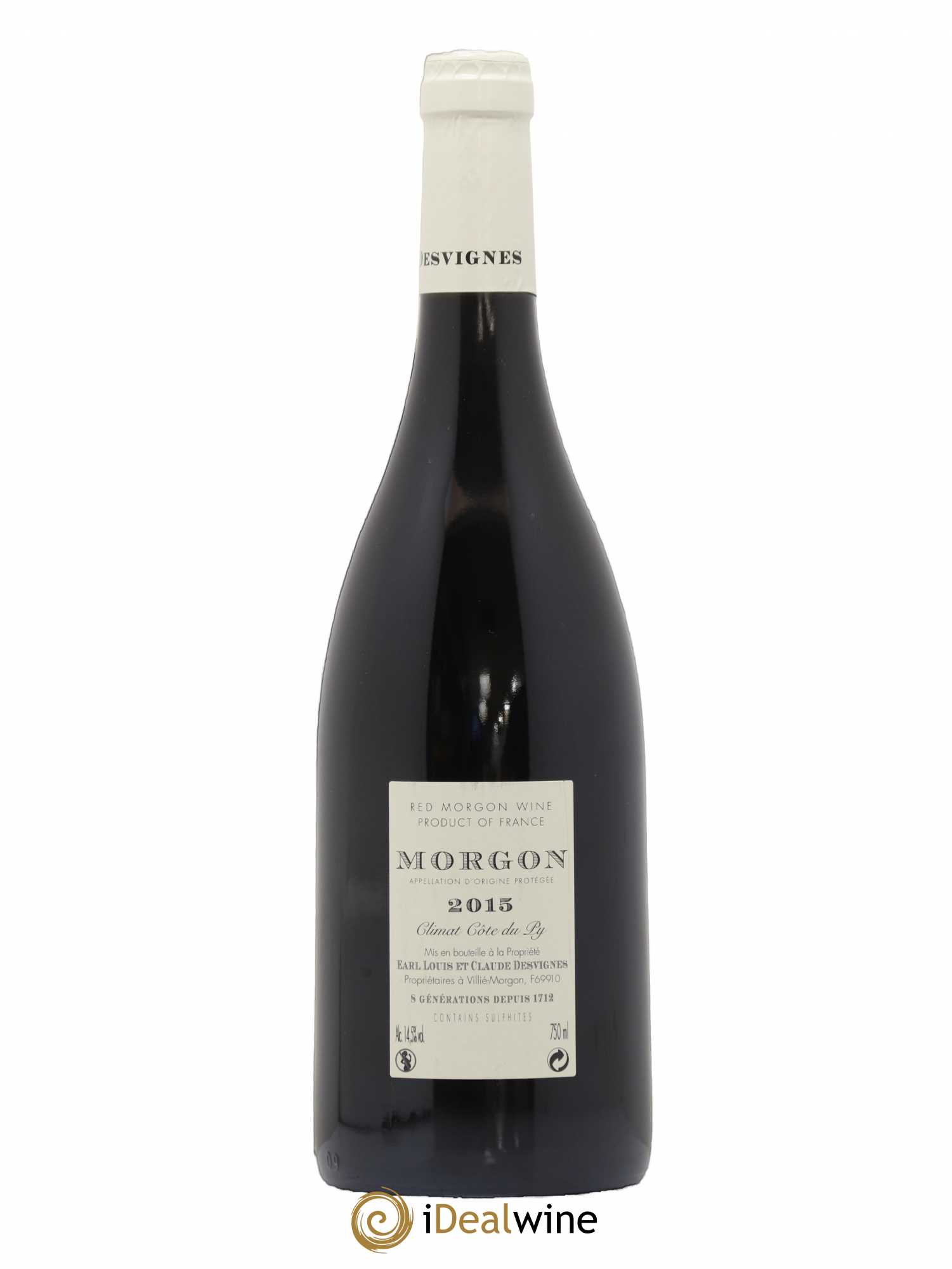Morgon Côte de Py Javernières Louis-Claude Desvignes (sans prix de réserve) 2015 - Lot de 1 bouteille - 1