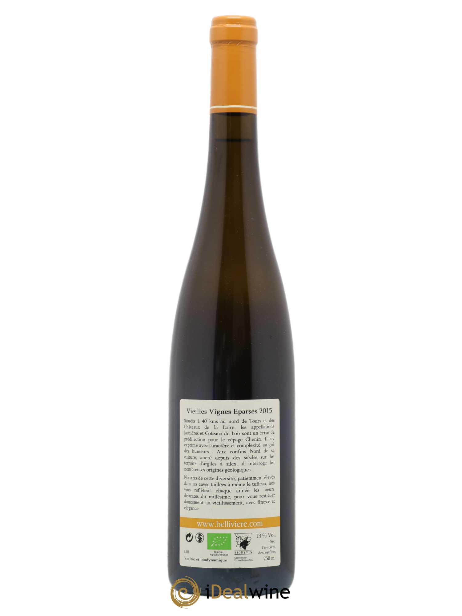 Coteaux du Loir Vieilles Vignes Eparses Domaine de Bellivière (sans prix de réserve) 2015 - Lot de 1 bouteille - 1
