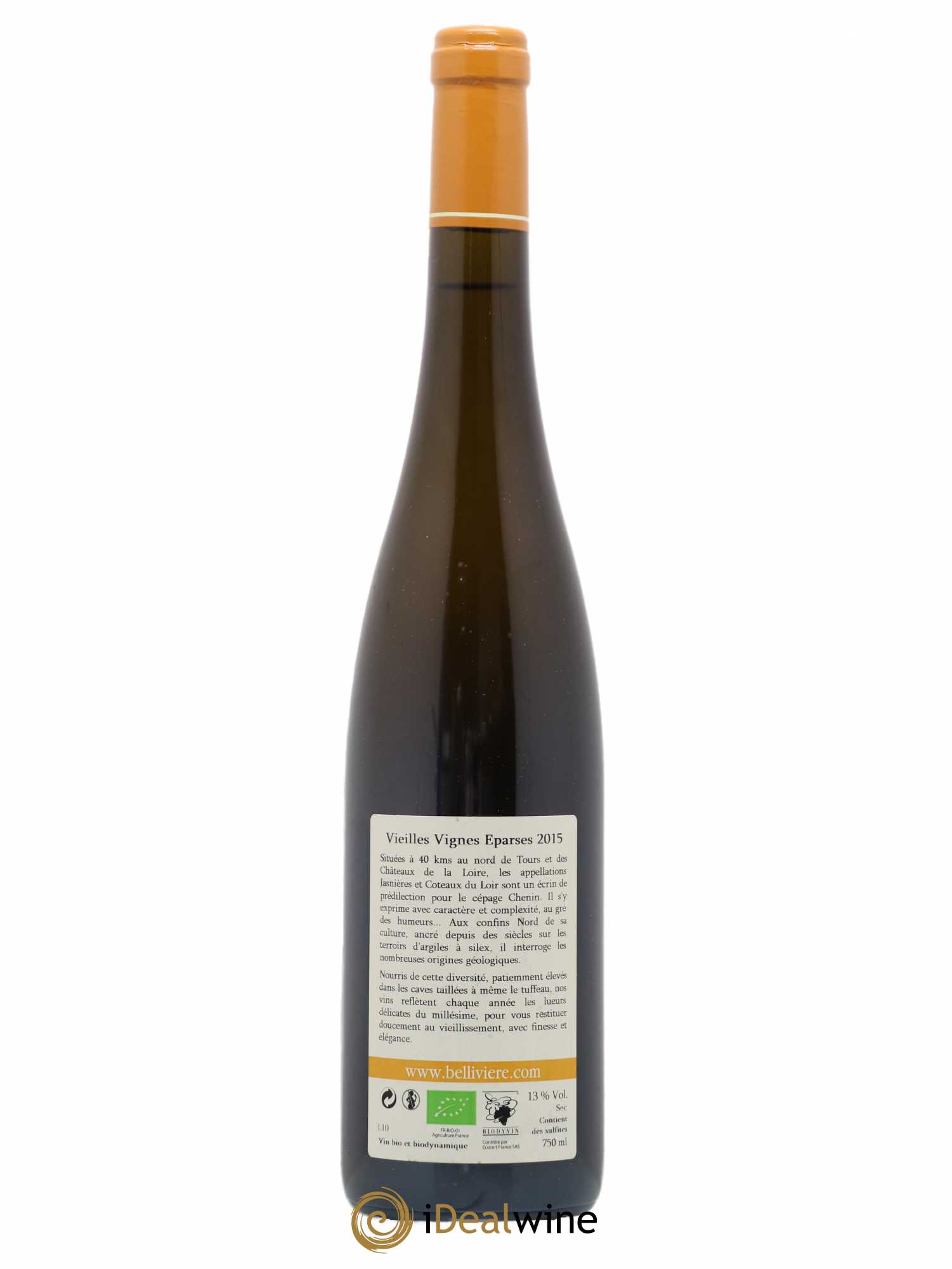 Coteaux du Loir Vieilles Vignes Eparses Domaine de Bellivière (sans prix de réserve) 2015 - Lot de 1 bouteille - 1