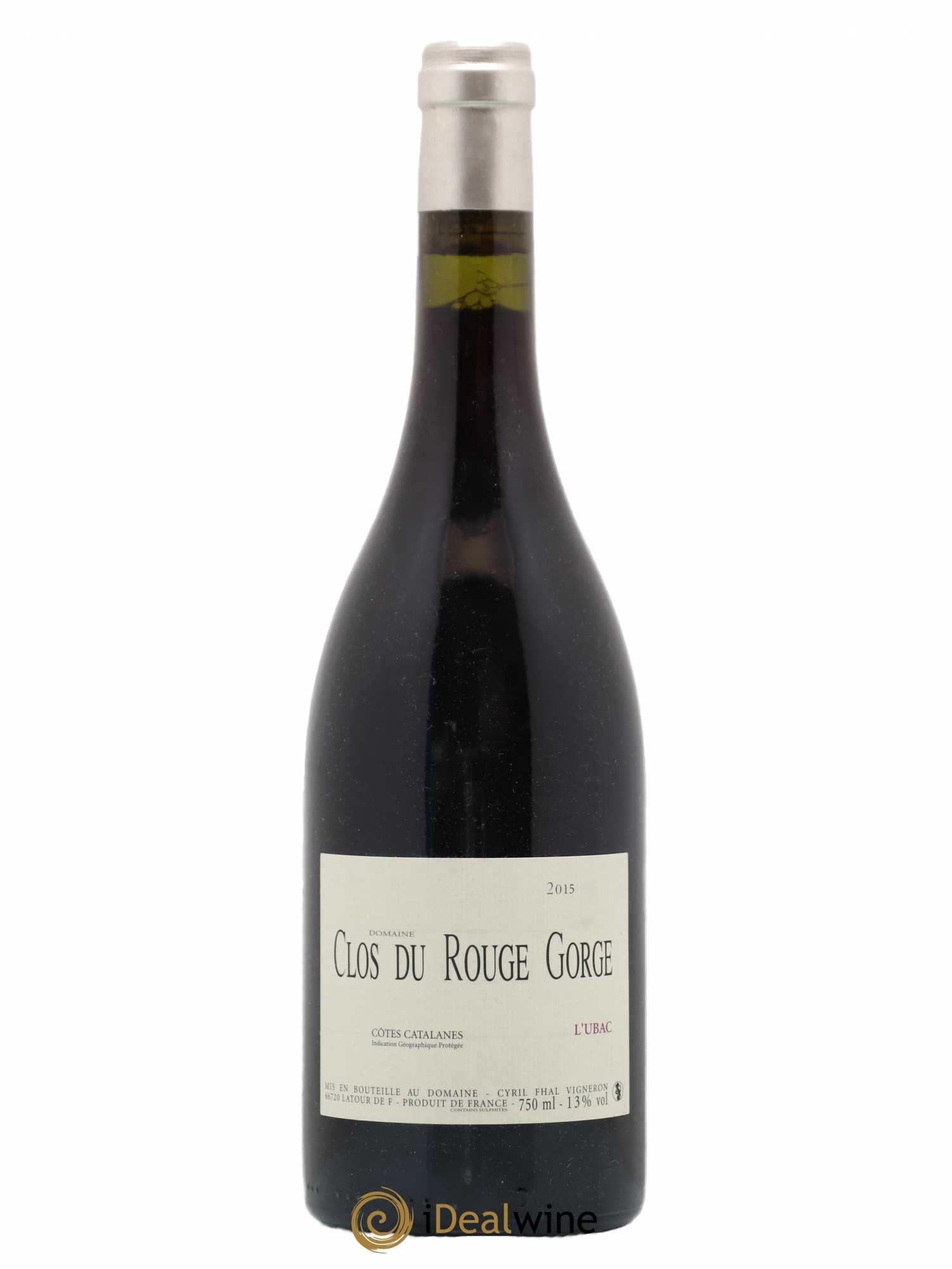 Côtes Catalanes Clos du Rouge Gorge L'Ubac Cyril Fhal (sans prix de réserve) 2015 - Lot de 1 bouteille - 0