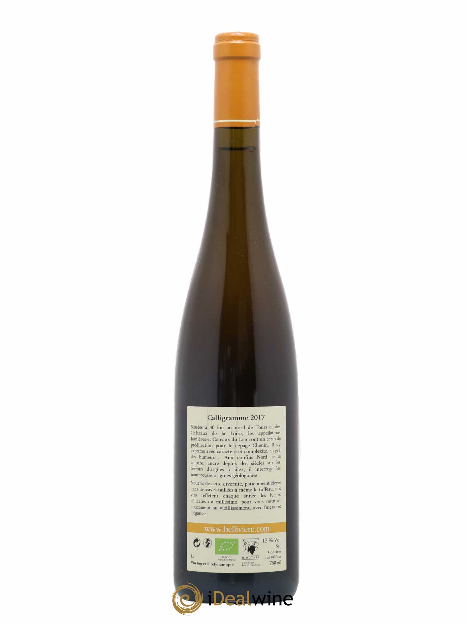 Jasnières Calligramme Domaine de Bellivière  (sans prix de réserve) 2017 - Lot de 1 bouteille - 1