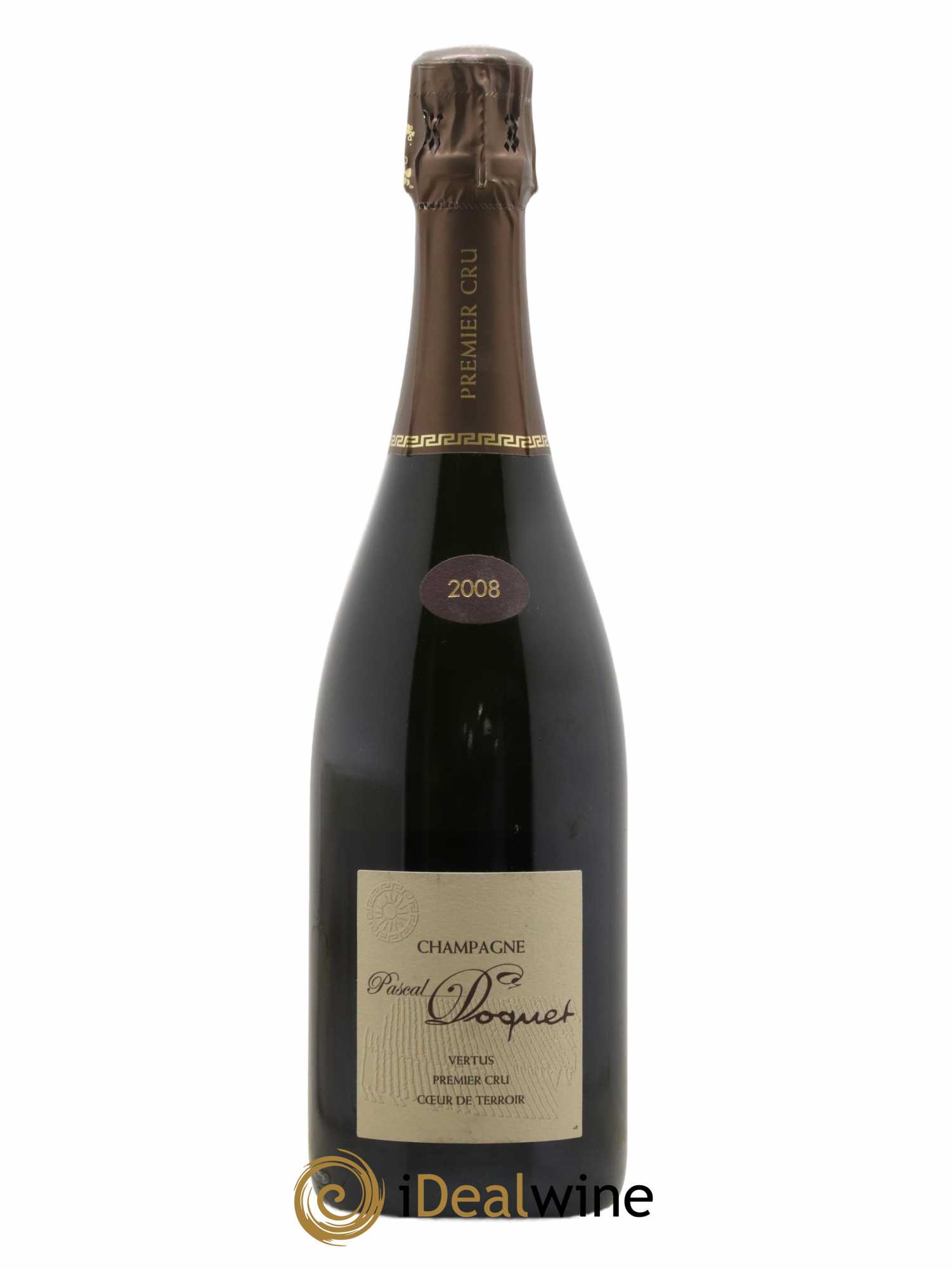 Champagne 1er cru Vertus Coeur de Terroir Pascal Doquet (sans prix de réserve) 2008 - Lotto di 1 bottiglia - 0