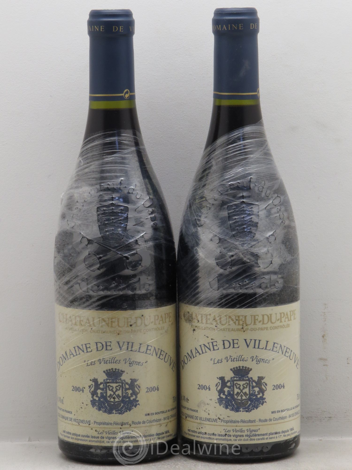 Châteauneuf-du-Pape Domaine de Villeneuve Vieilles Vignes 2004 - Posten von 2 Flaschen - 0
