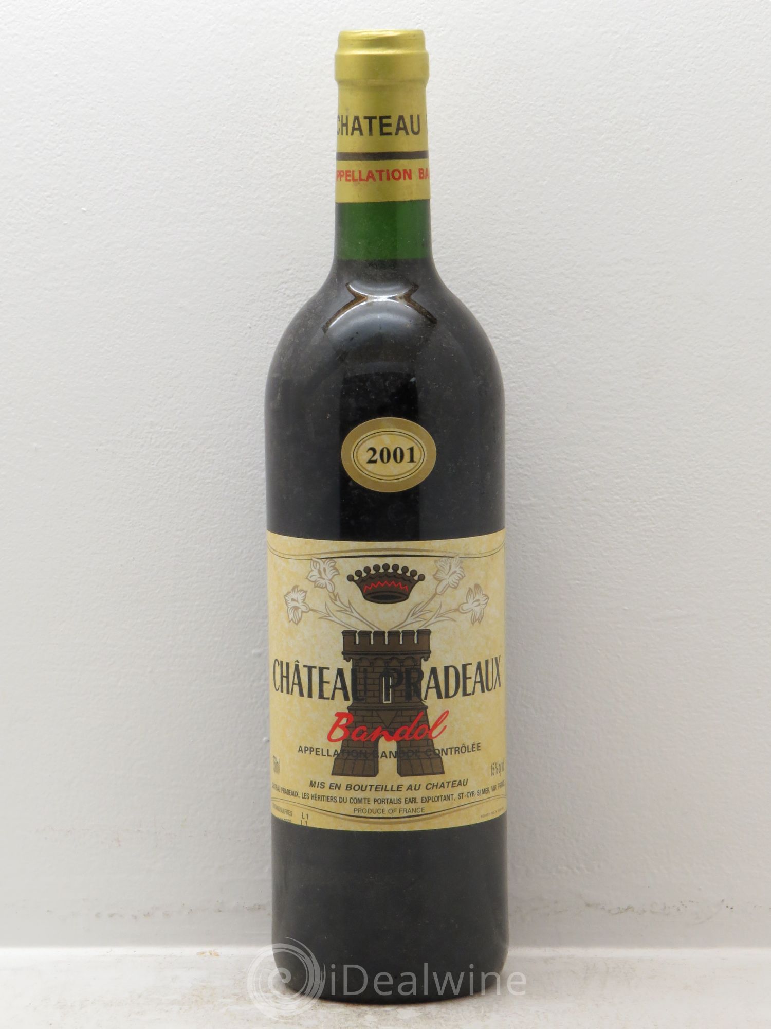 Bandol Château Pradeaux Famille Portalis 2001 - Lot de 1 bouteille - 0