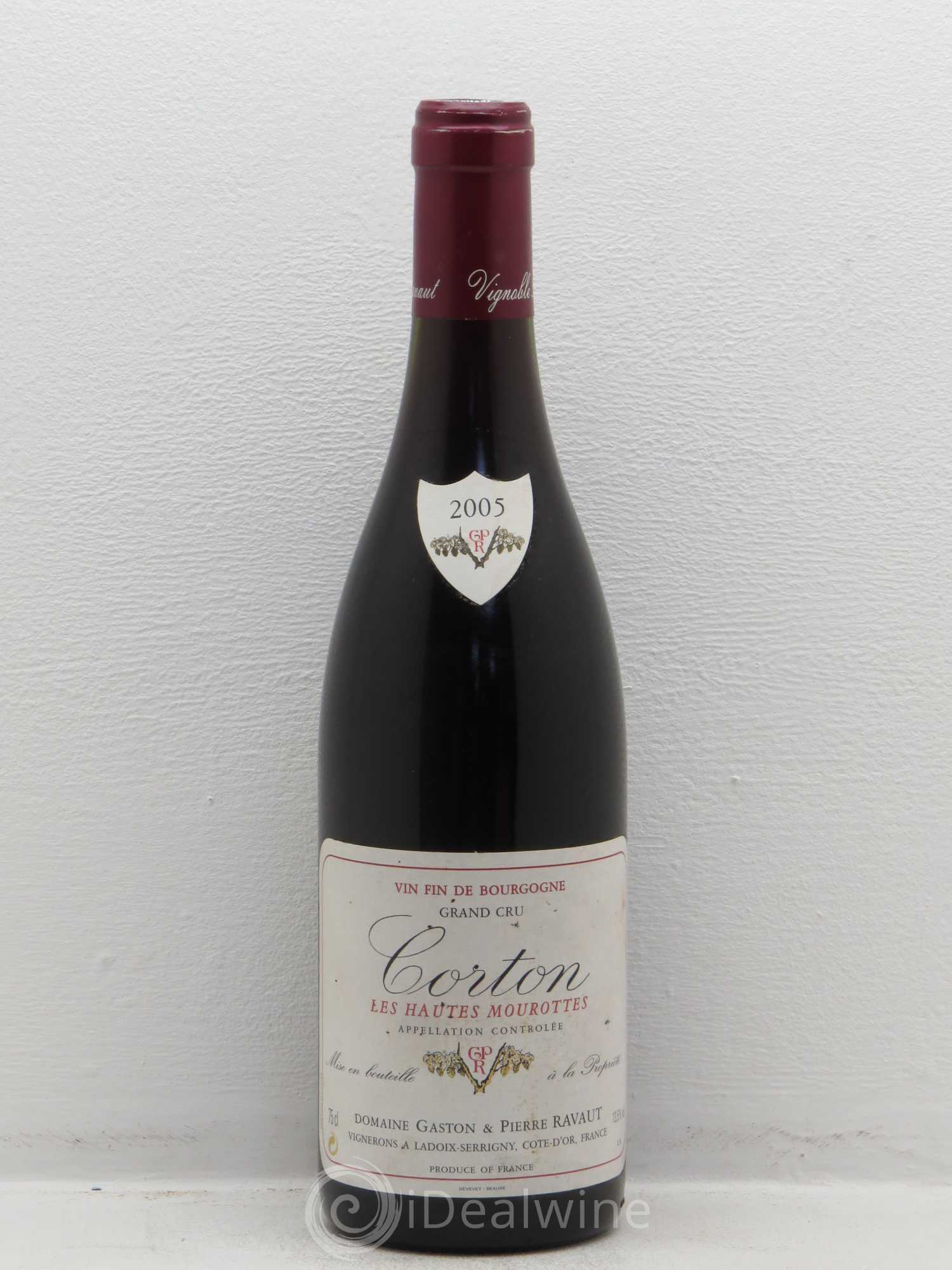 Corton Grand Cru Hautes Mourottes Ravault 2005 - Lot de 1 bouteille - 0