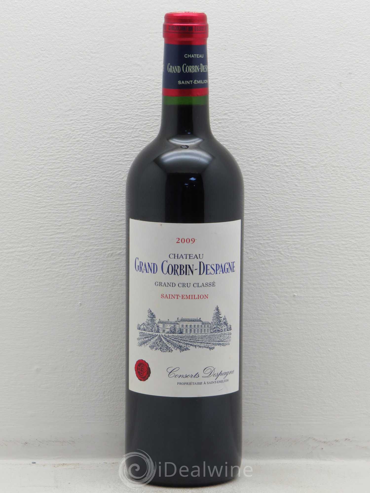 Château Grand Corbin Despagne Grand Cru Classé 2009 - Lot de 1 bouteille - 0