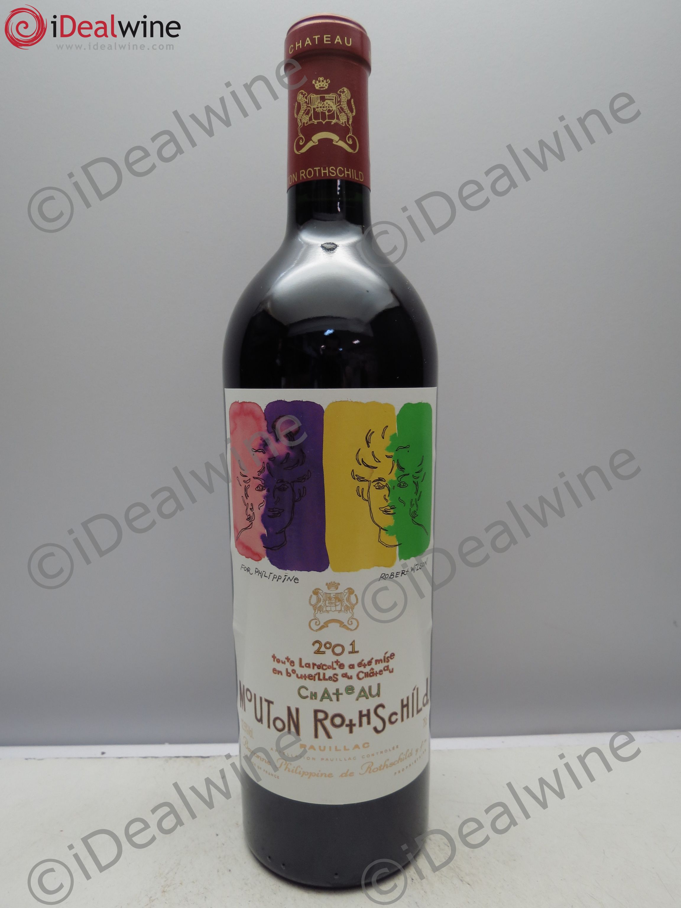Château Mouton Rothschild 1er Grand Cru Classé 2001 - Lot de 1 bouteille - 0