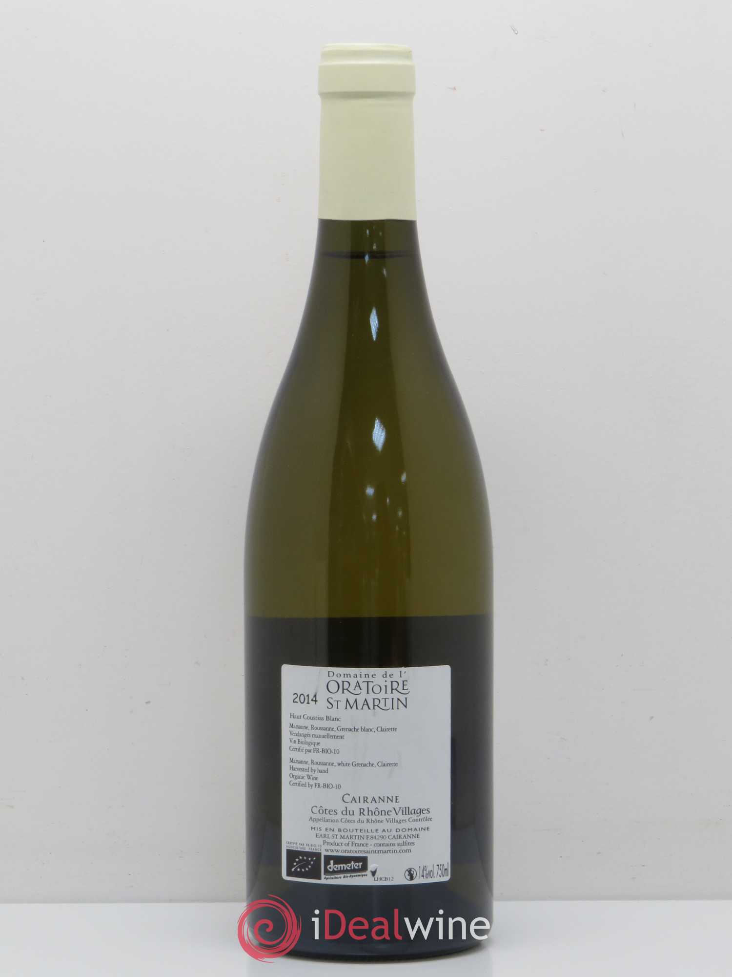 Cairanne Haut-Coustias Oratoire Saint-Martin - Frédéric et François Alary 2014 - Lot de 1 bouteille - 1