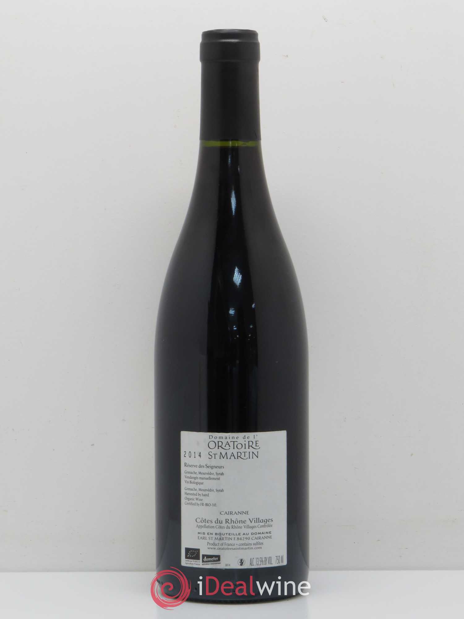 Cairanne Réserve des Seigneurs Oratoire Saint-Martin - Frédéric et François Alary 2014 - Lotto di 1 bottiglia - 1