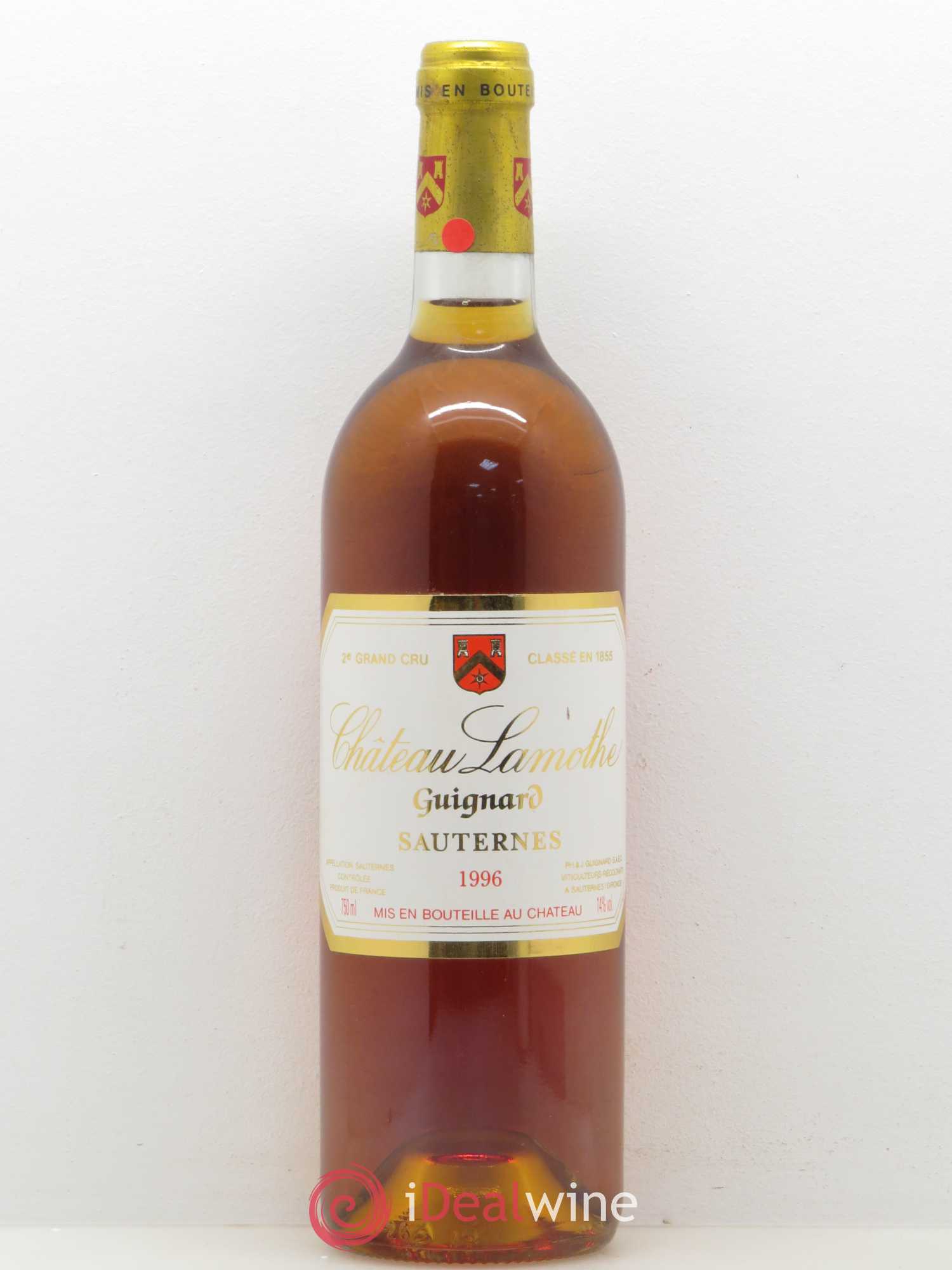 Château Lamothe Guignard 2ème Grand Cru Classé (senza prezzo di riserva) 1996 - Lotto di 1 bottiglia - 0