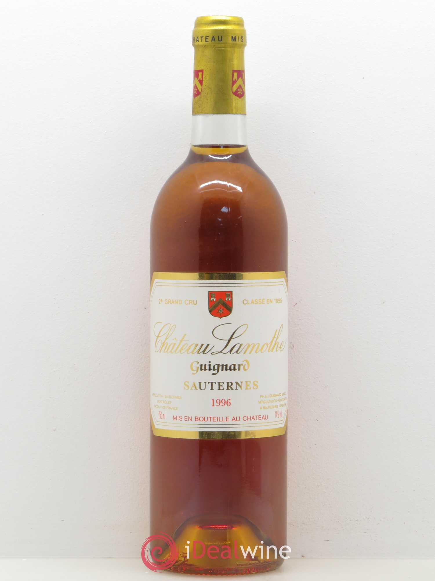 Château Lamothe Guignard 2ème Grand Cru Classé (senza prezzo di riserva) 1996 - Lotto di 1 bottiglia - 0