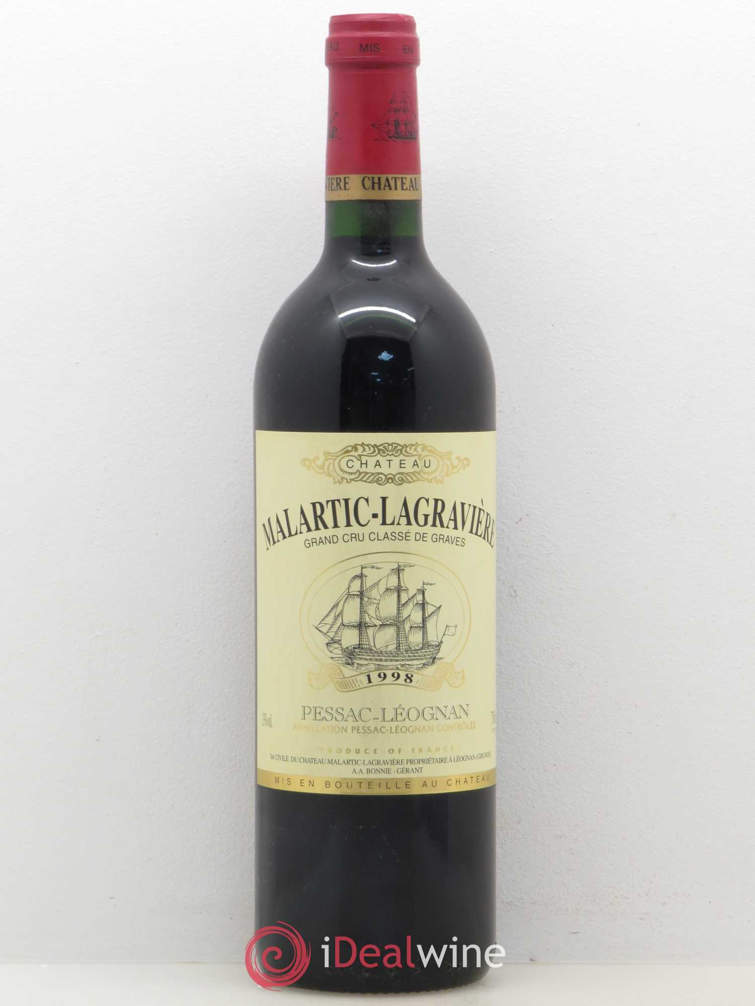 Château Malartic-Lagravière Cru Classé de Graves (sans prix de réserve) 1998 - Lot de 1 bouteille - 0