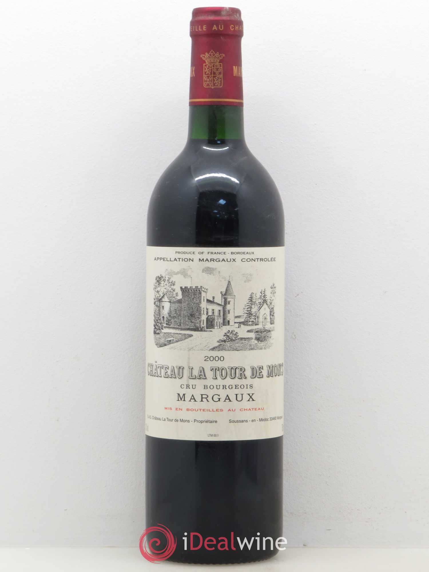 Château la Tour de Mons Cru Bourgeois (sans prix de réserve) 2000 - Lot de 1 bouteille - 0