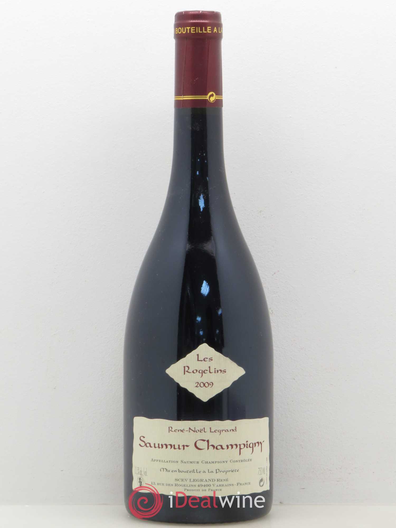 Saumur-Champigny Les Rogelins Clotilde Legrand (anciennement René-Noël Legrand) (sans prix de réserve) 2009 - Lot de 1 bouteille - 0