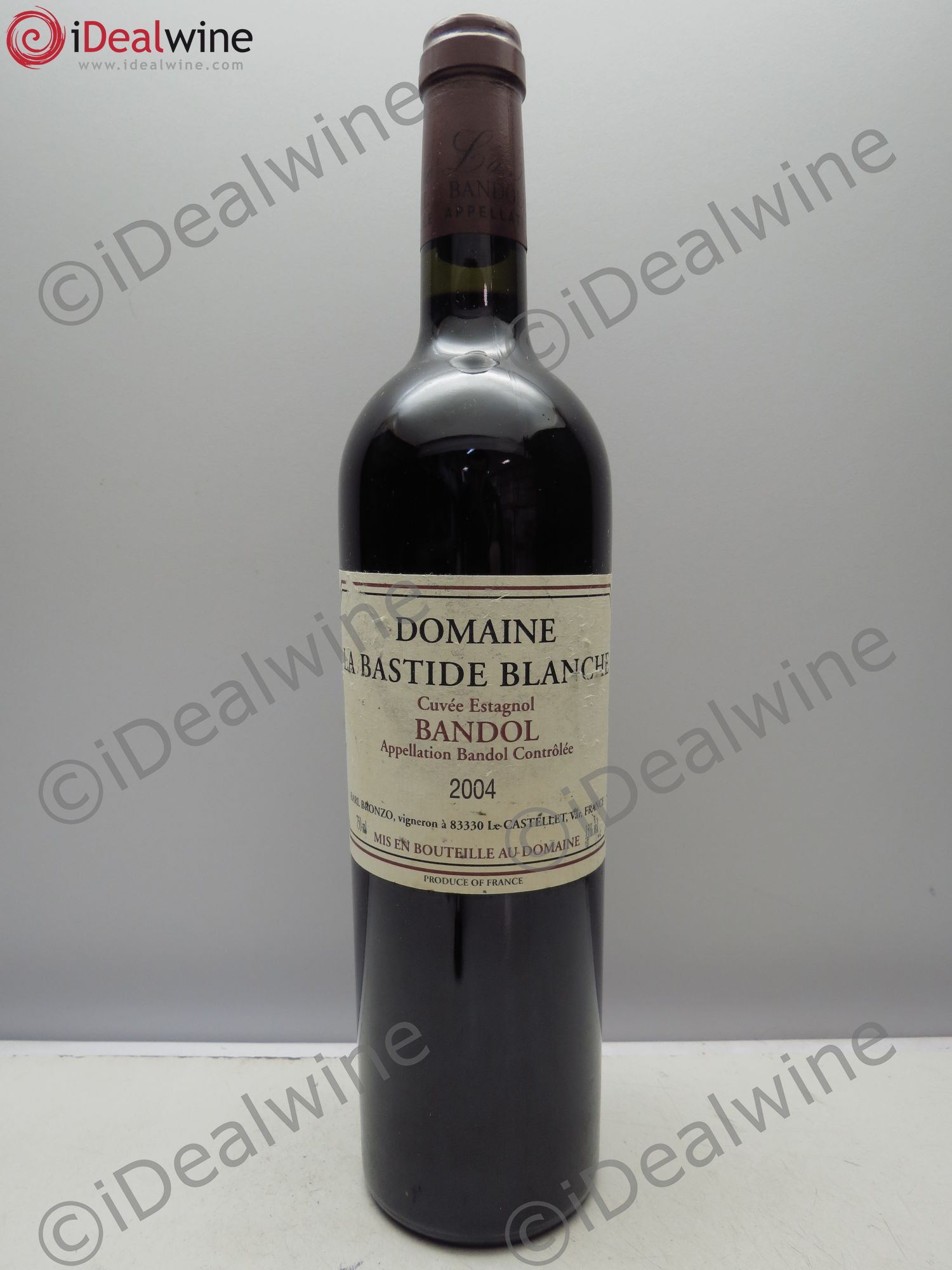 Bandol Domaine de la bastide blanche 'Estagnol' 2004 - Posten von 1 Flasche - 0
