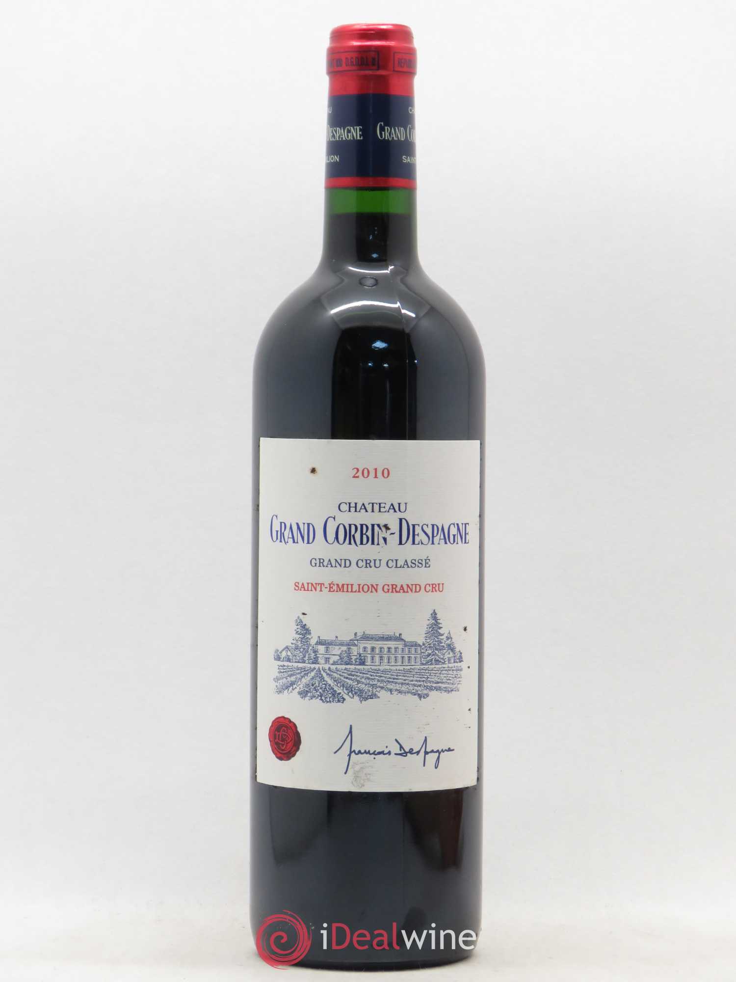 Château Grand Corbin Despagne Grand Cru Classé (sans prix de réserve) 2010 - Lot de 1 bouteille - 0