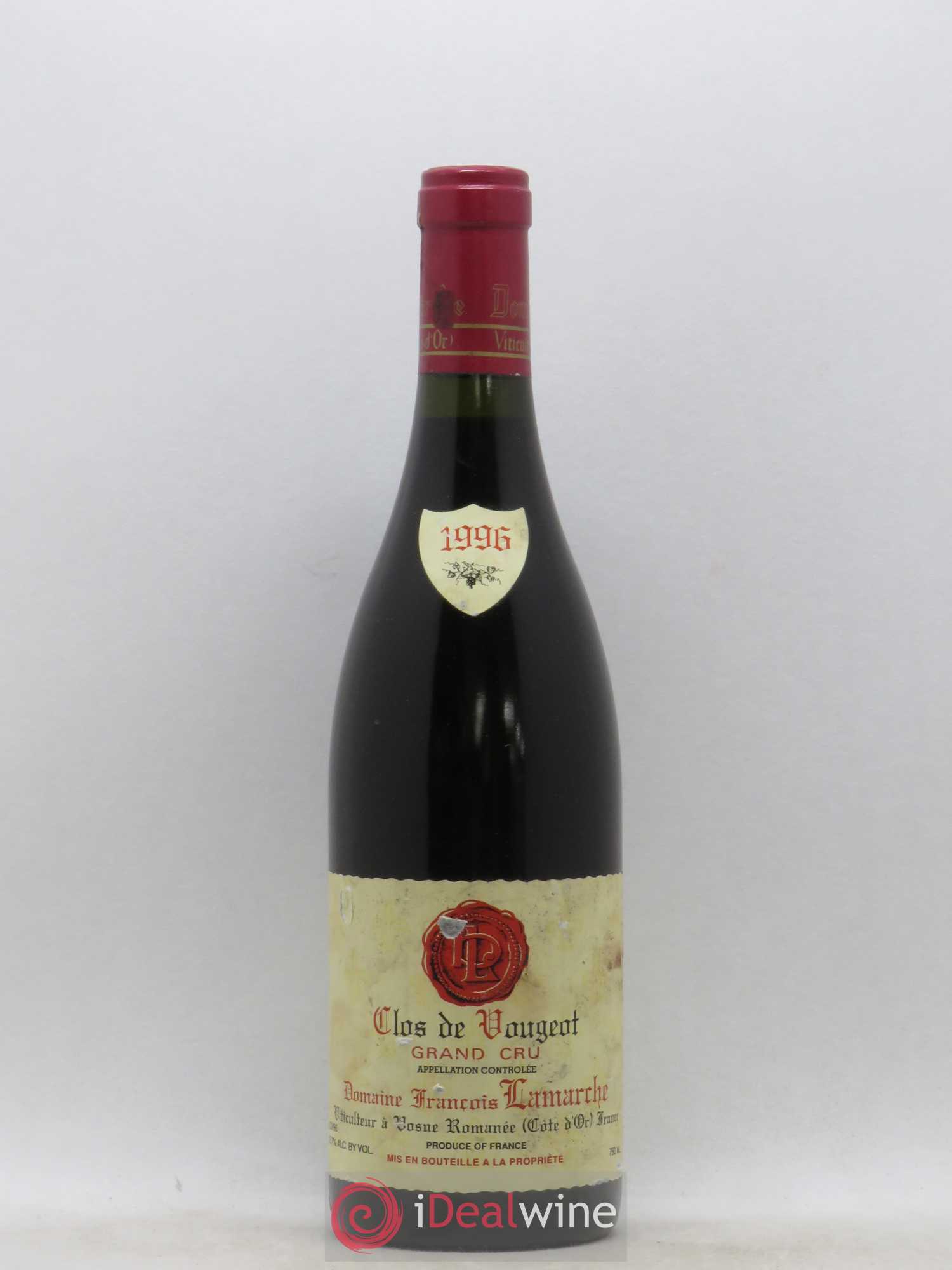 Clos de Vougeot Grand Cru Lamarche (Domaine) (sans prix de réserve) 1996 - Lot de 1 bouteille - 0
