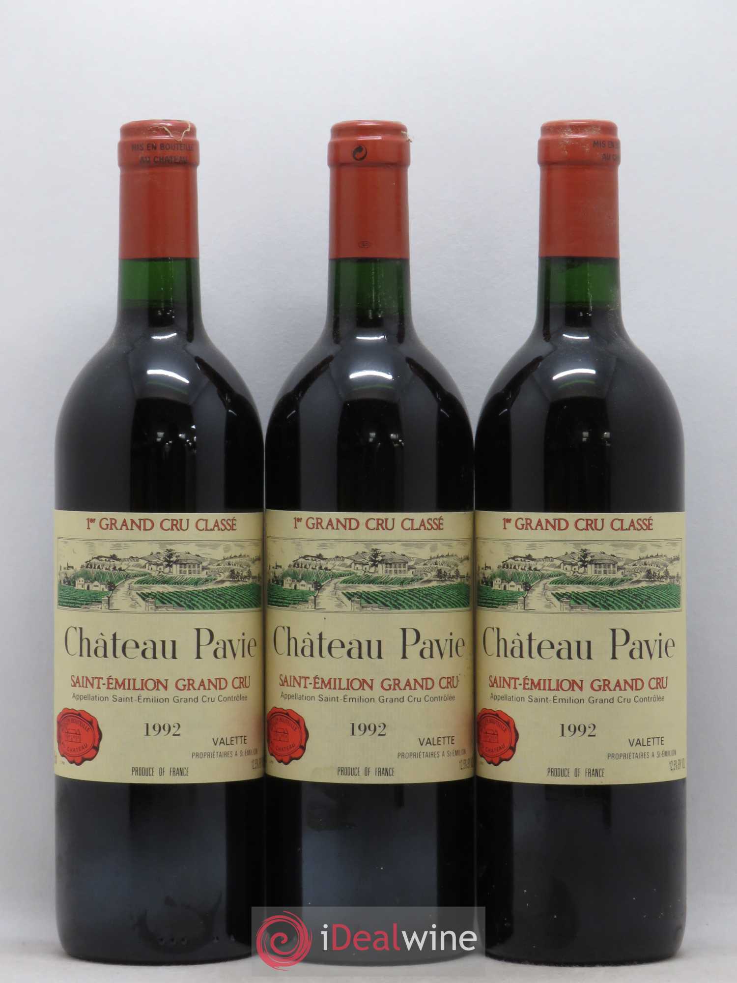 Château Pavie 1er Grand Cru Classé A (sans prix de réserve) 1992 - Lot de 3 bouteilles - 0