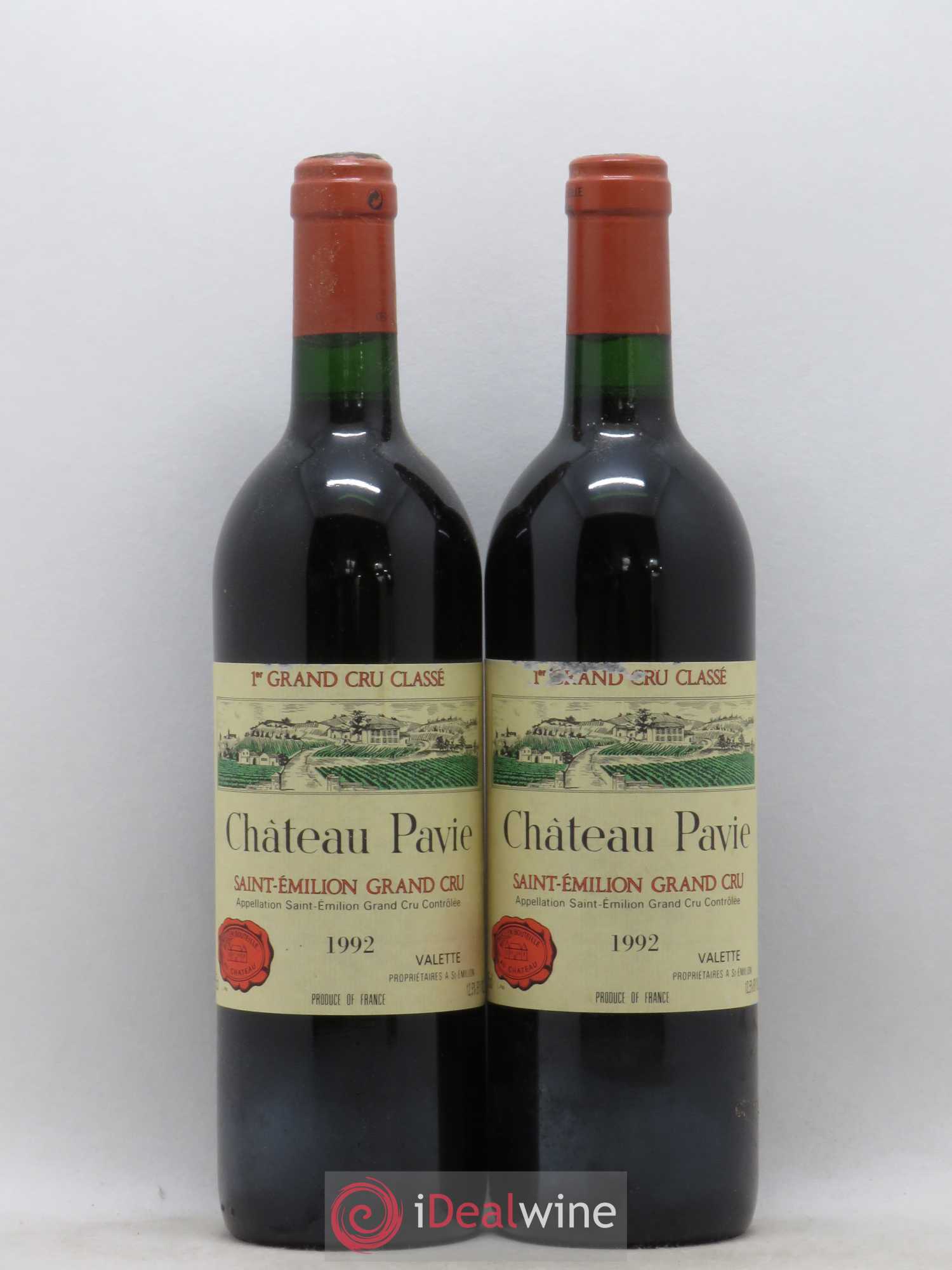 Château Pavie 1er Grand Cru Classé A (sans prix de réserve) 1992 - Lot de 2 bouteilles - 0