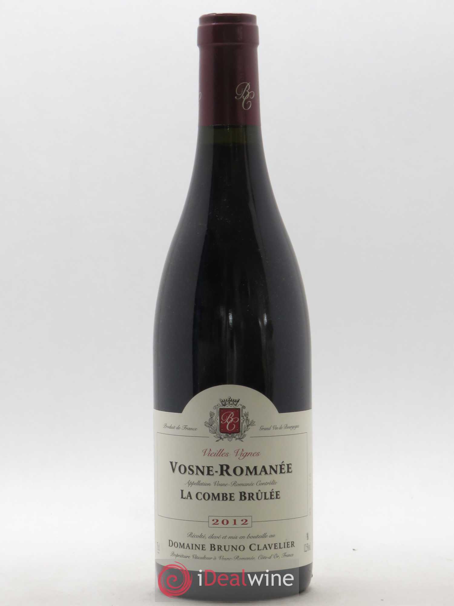 Vosne-Romanée Vieilles vignes La Combe Brûlée Bruno Clavelier (sans prix de réserve) 2012 - Lot de 1 bouteille - 0