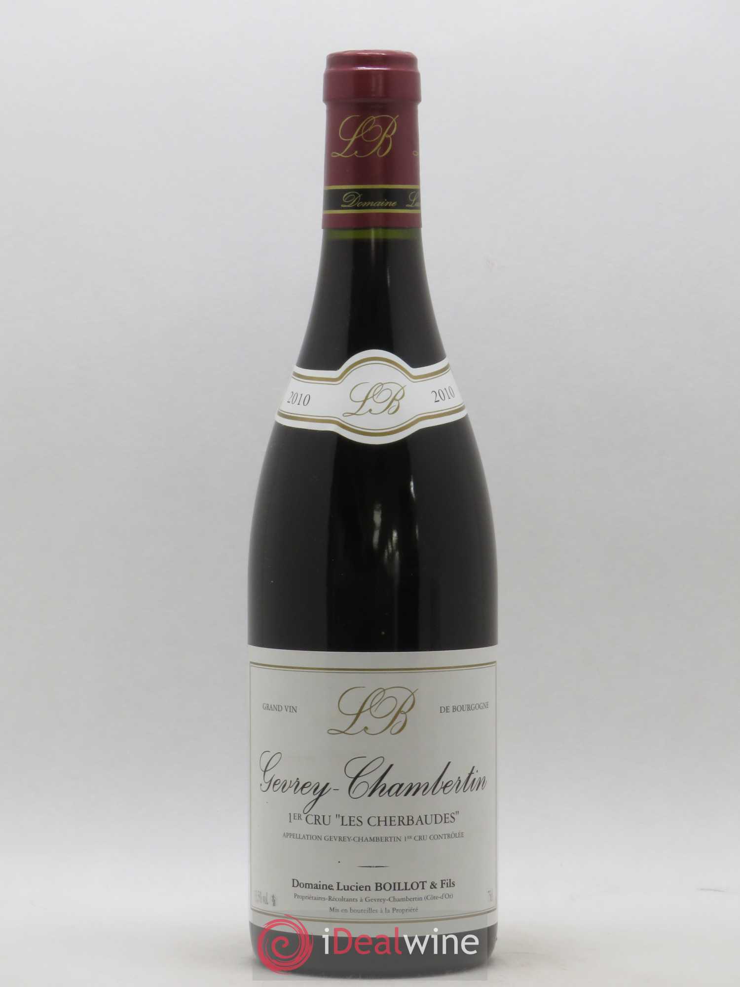 Gevrey-Chambertin 1er Cru Les Cherbaudes Lucien Boillot & Fils (Domaine) (sans prix de réserve) 2010 - Lot de 1 bouteille - 0