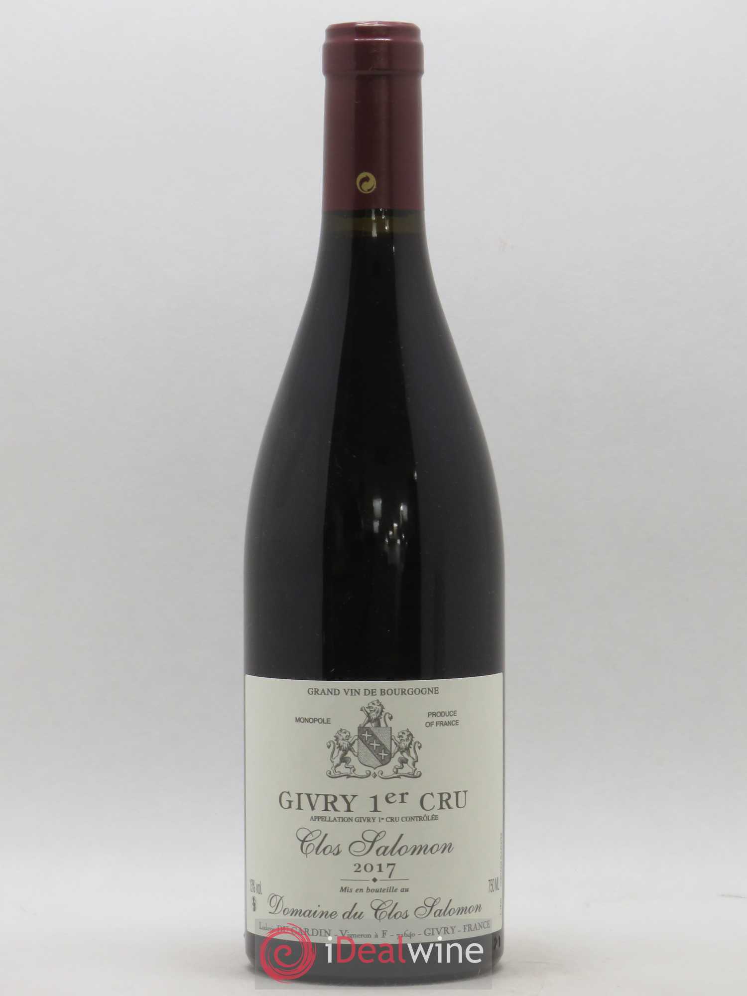 Givry 1er Cru Clos Salomon Clos Salomon (sans prix de réserve) 2017 - Lot de 1 bouteille - 0