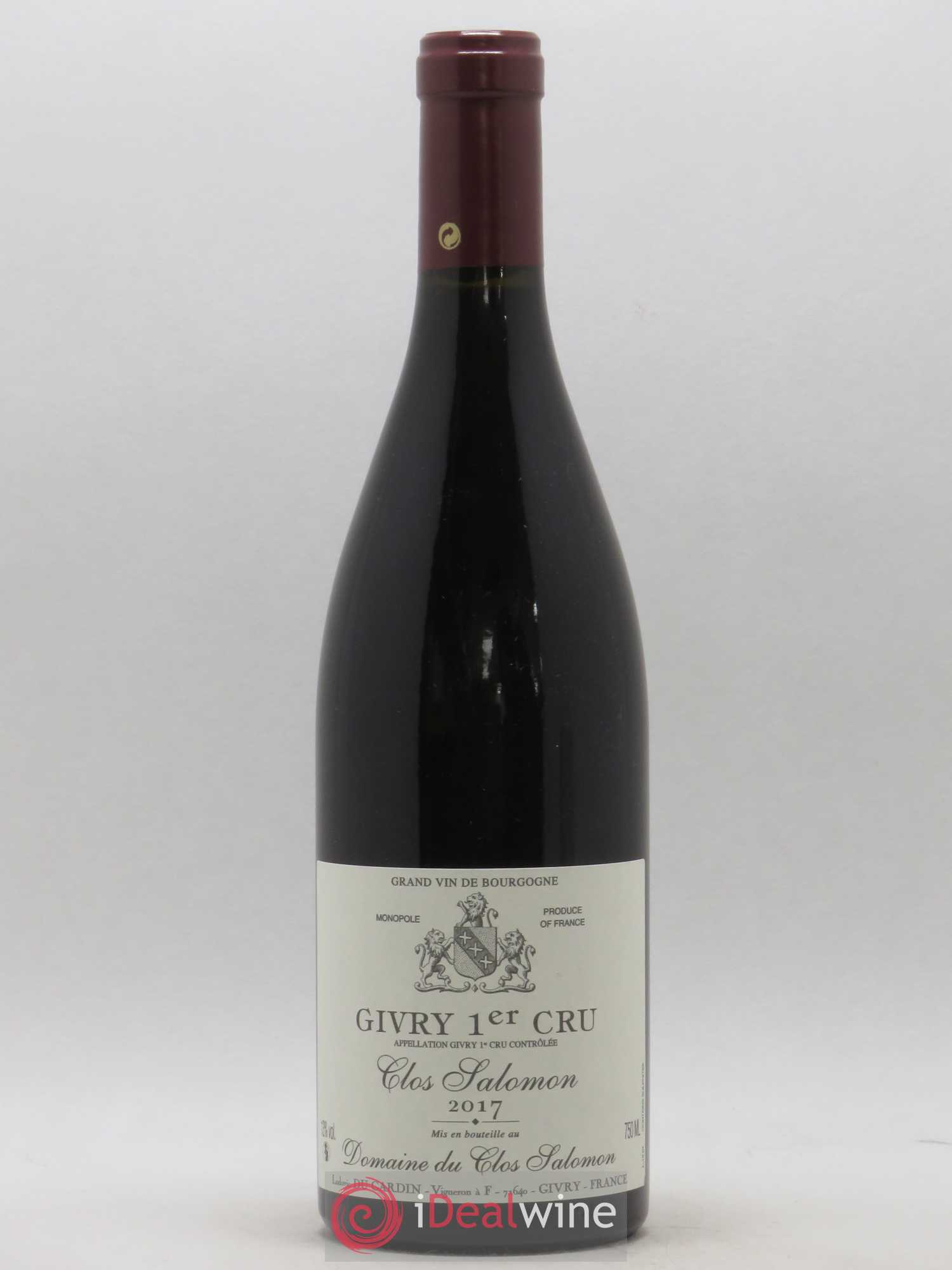 Givry 1er Cru Clos Salomon Clos Salomon (sans prix de réserve) 2017 - Lot de 1 bouteille - 0