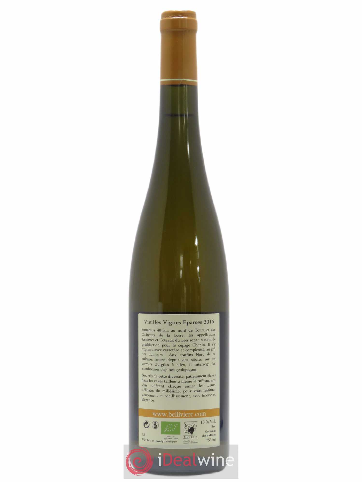Coteaux du Loir Vieilles Vignes Eparses Domaine de Bellivière (sans prix de réserve) 2016 - Lot de 1 bouteille - 1