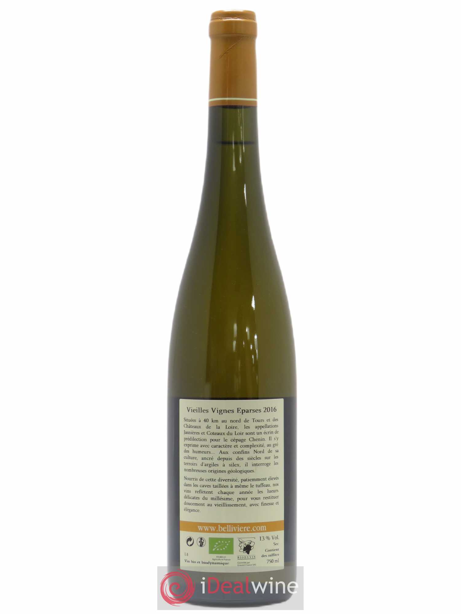 Coteaux du Loir Vieilles Vignes Eparses Domaine de Bellivière  (sans prix de réserve) 2016 - Lot de 1 bouteille - 1