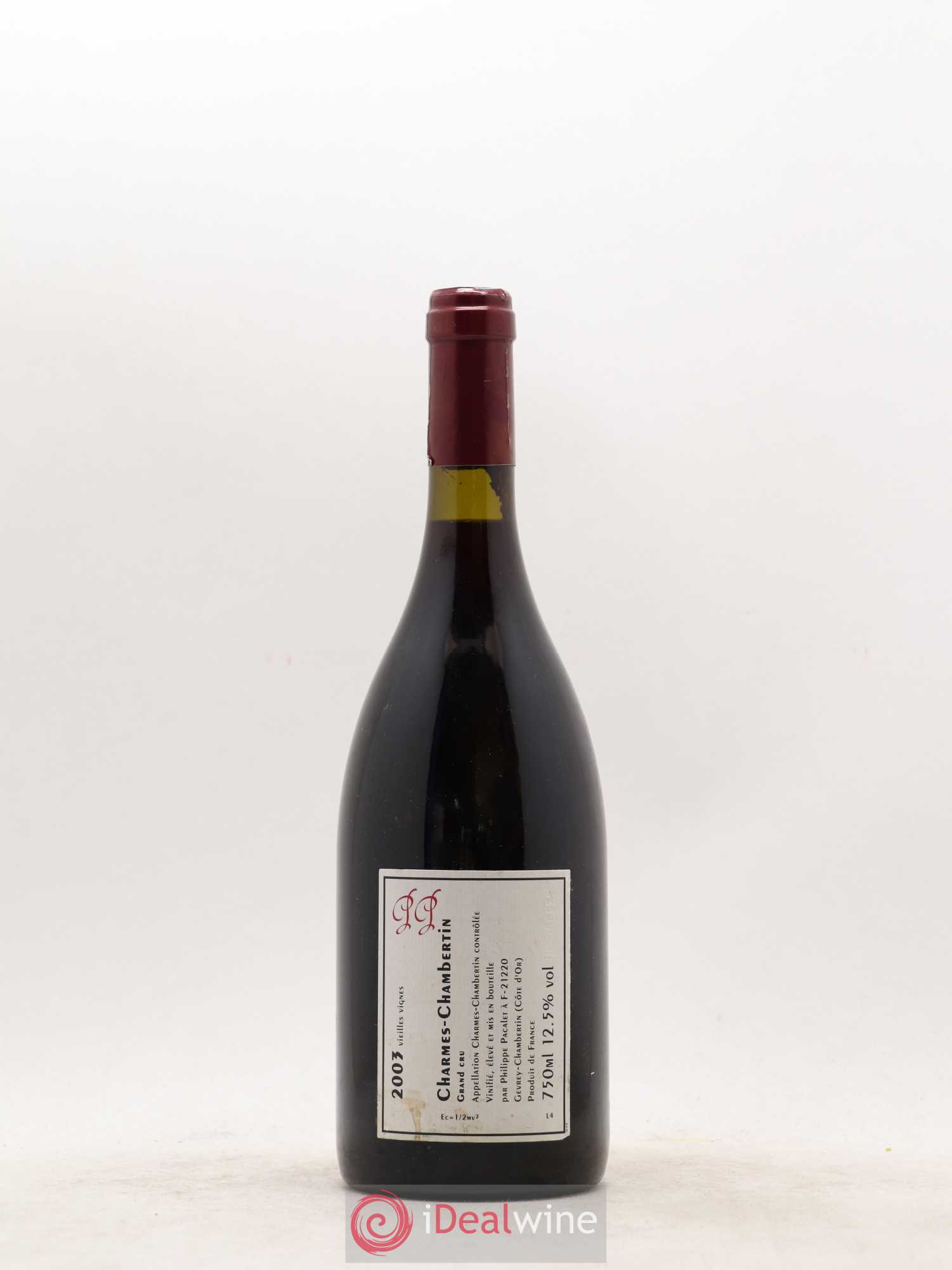 Charmes-Chambertin Grand Cru Philippe Pacalet (sans prix de réserve) 2003 - Lot de 1 bouteille - 1