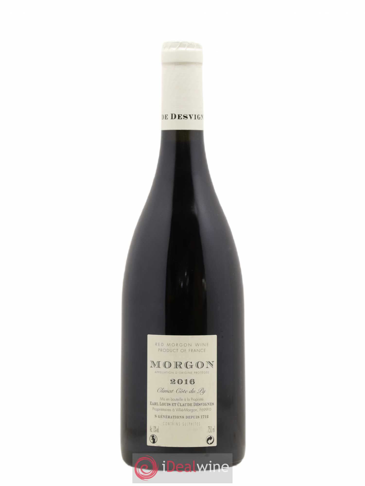 Morgon Côte de Py Javernières Louis-Claude Desvignes (sans prix de réserve) 2016 - Lot de 1 bouteille - 1