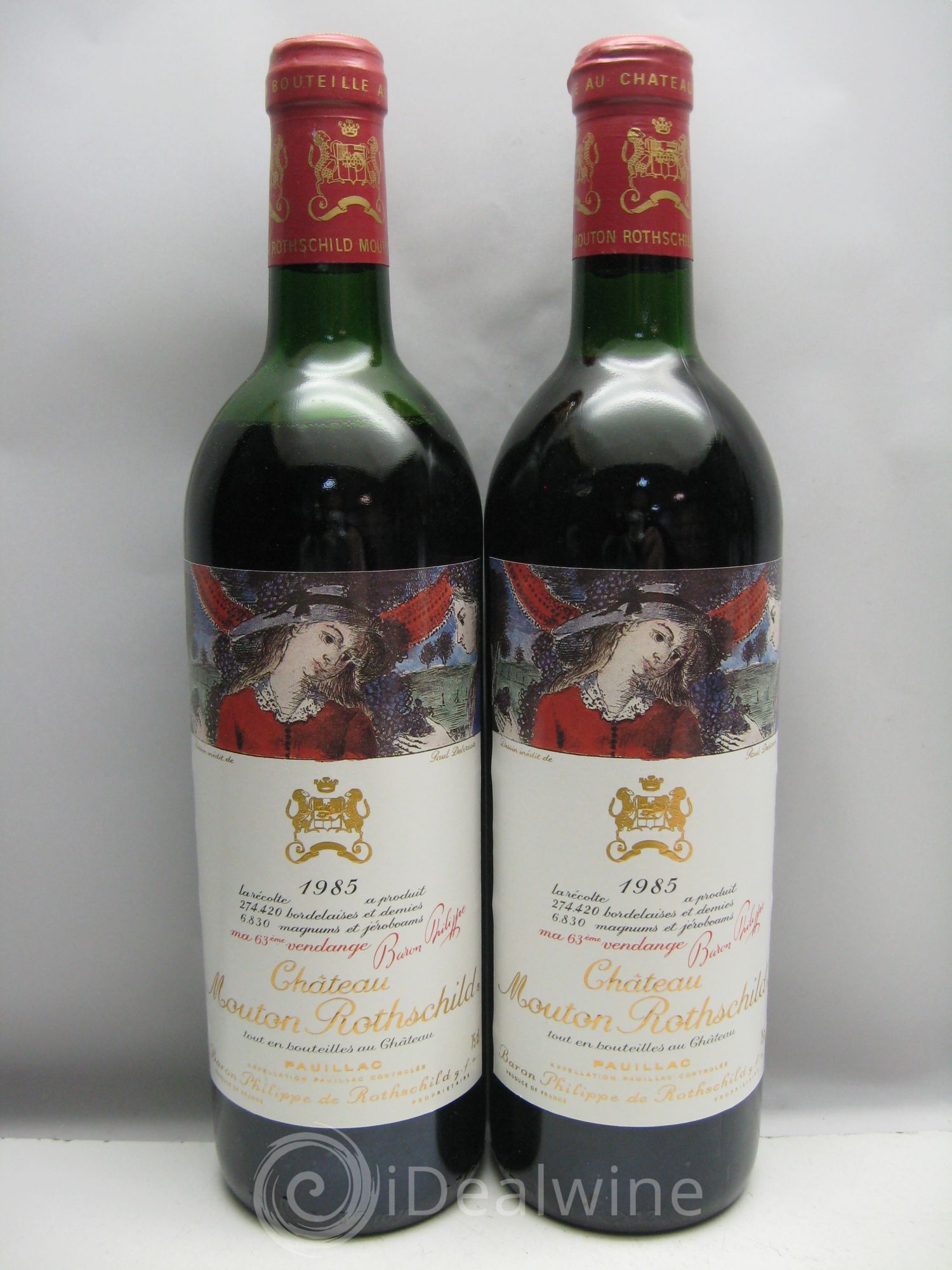 Château Mouton Rothschild 1er Grand Cru Classé 1985 - Lot de 6 bouteilles - 1