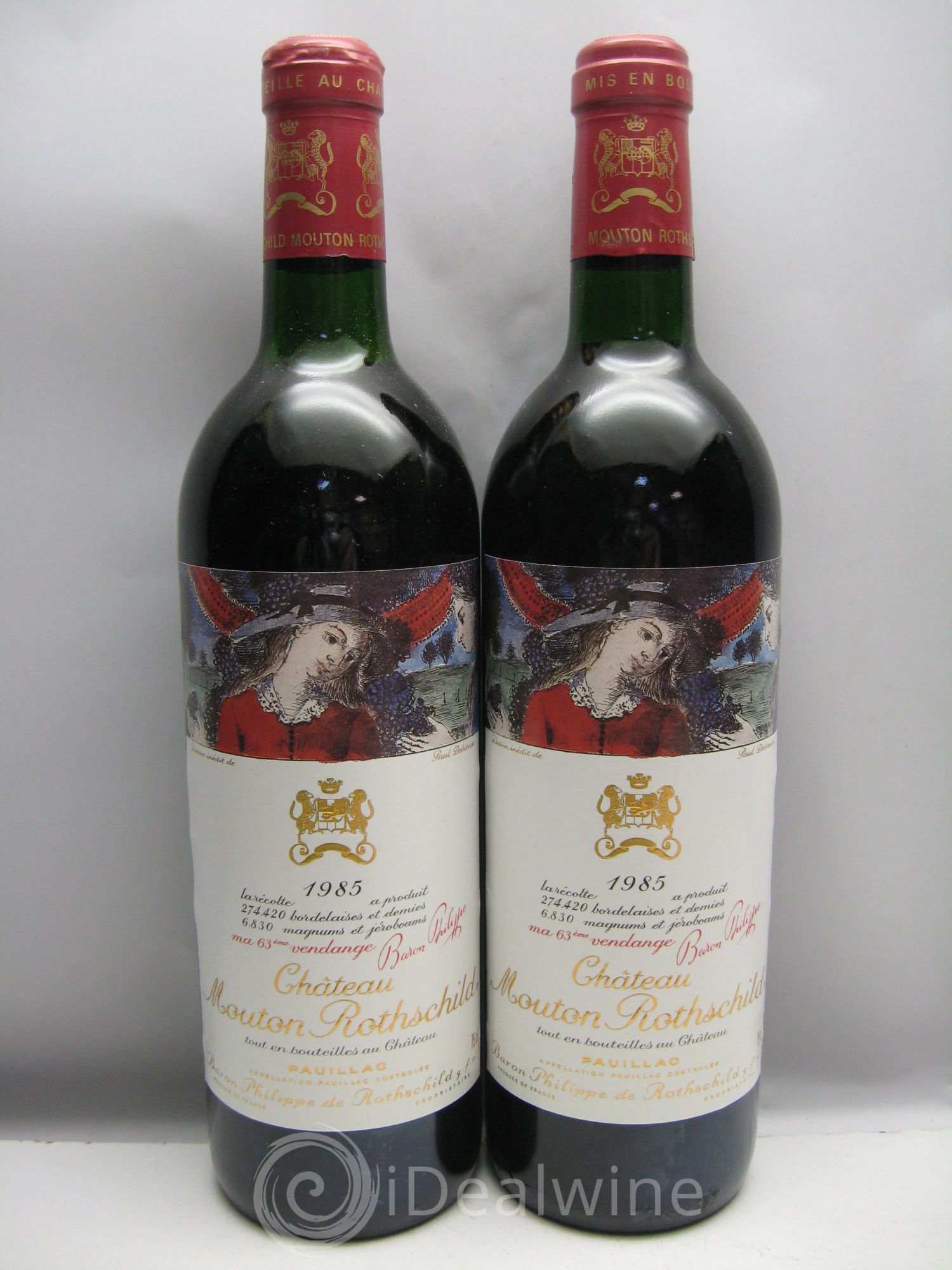 Château Mouton Rothschild 1er Grand Cru Classé 1985 - Lot de 6 bouteilles - 2