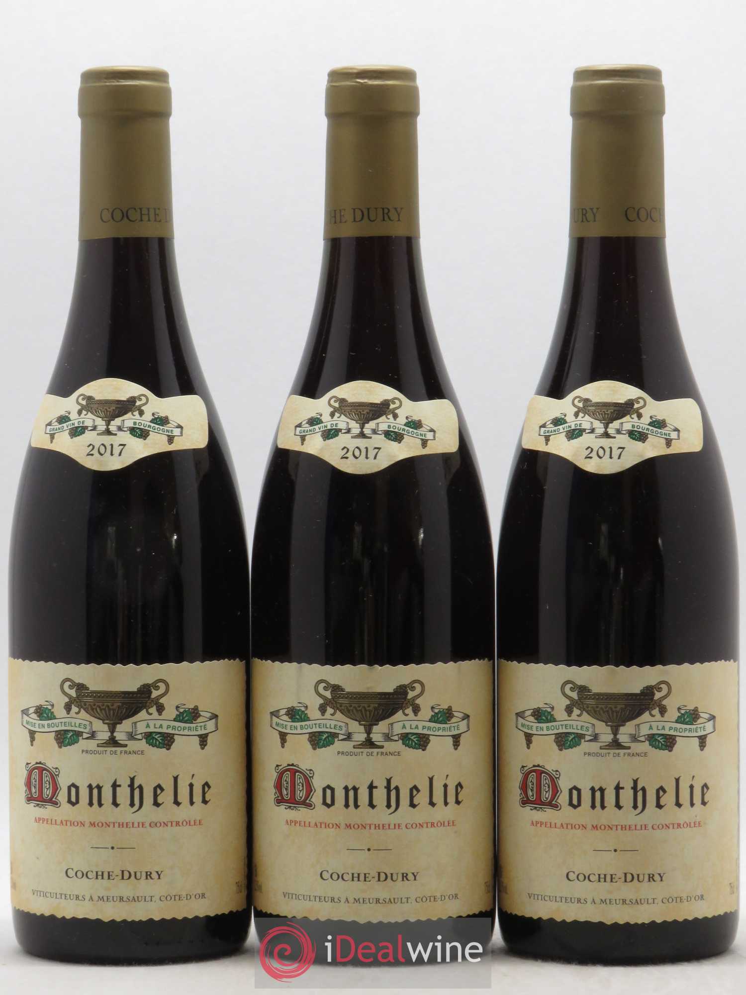 Monthélie Coche Dury (Domaine) 2017 - Lot de 3 bouteilles - 0