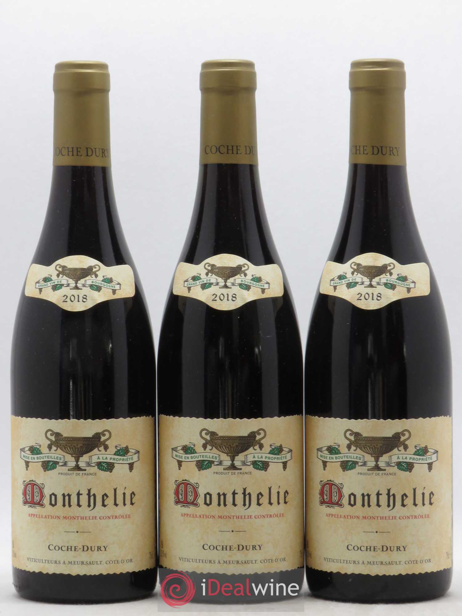 Monthélie Coche Dury (Domaine) 2018 - Lot de 3 bouteilles - 0