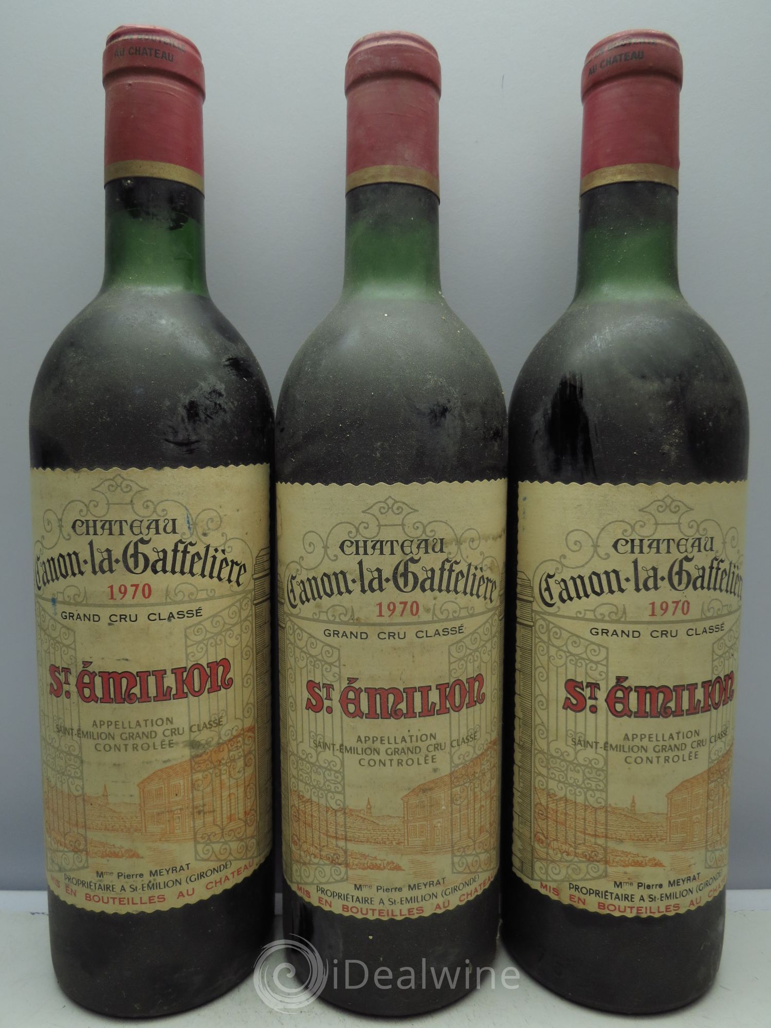 Château Canon la Gaffelière 1er Grand Cru Classé B 1970 - Lot de 3 bouteilles - 0