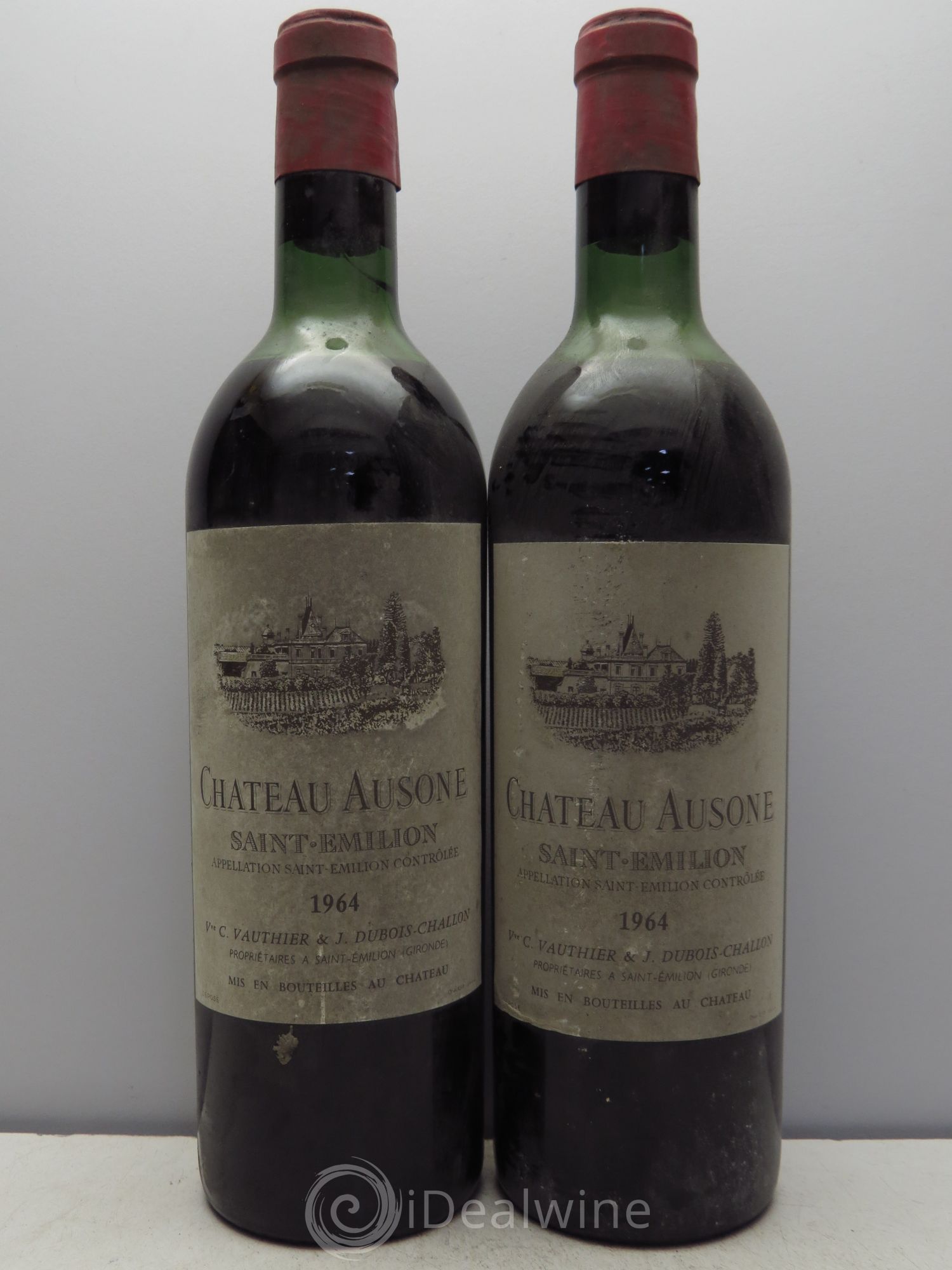 Château Ausone 1er Grand Cru Classé A 1964 - Lot de 2 bouteilles - 0