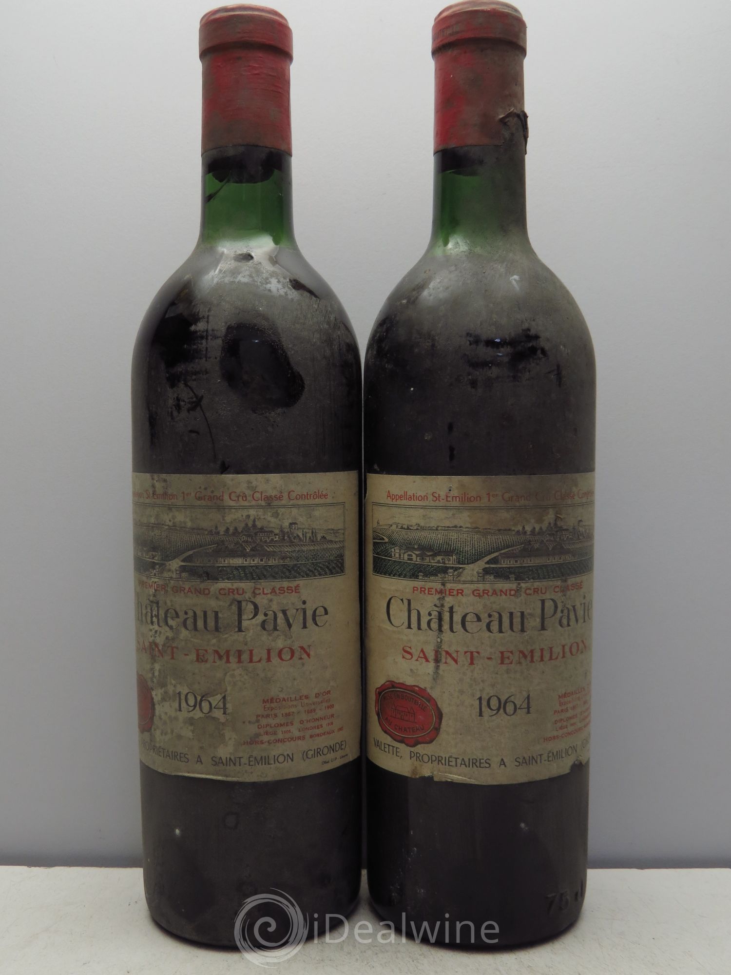 Château Pavie 1er Grand Cru Classé A 1964 - Lot de 2 bouteilles - 0
