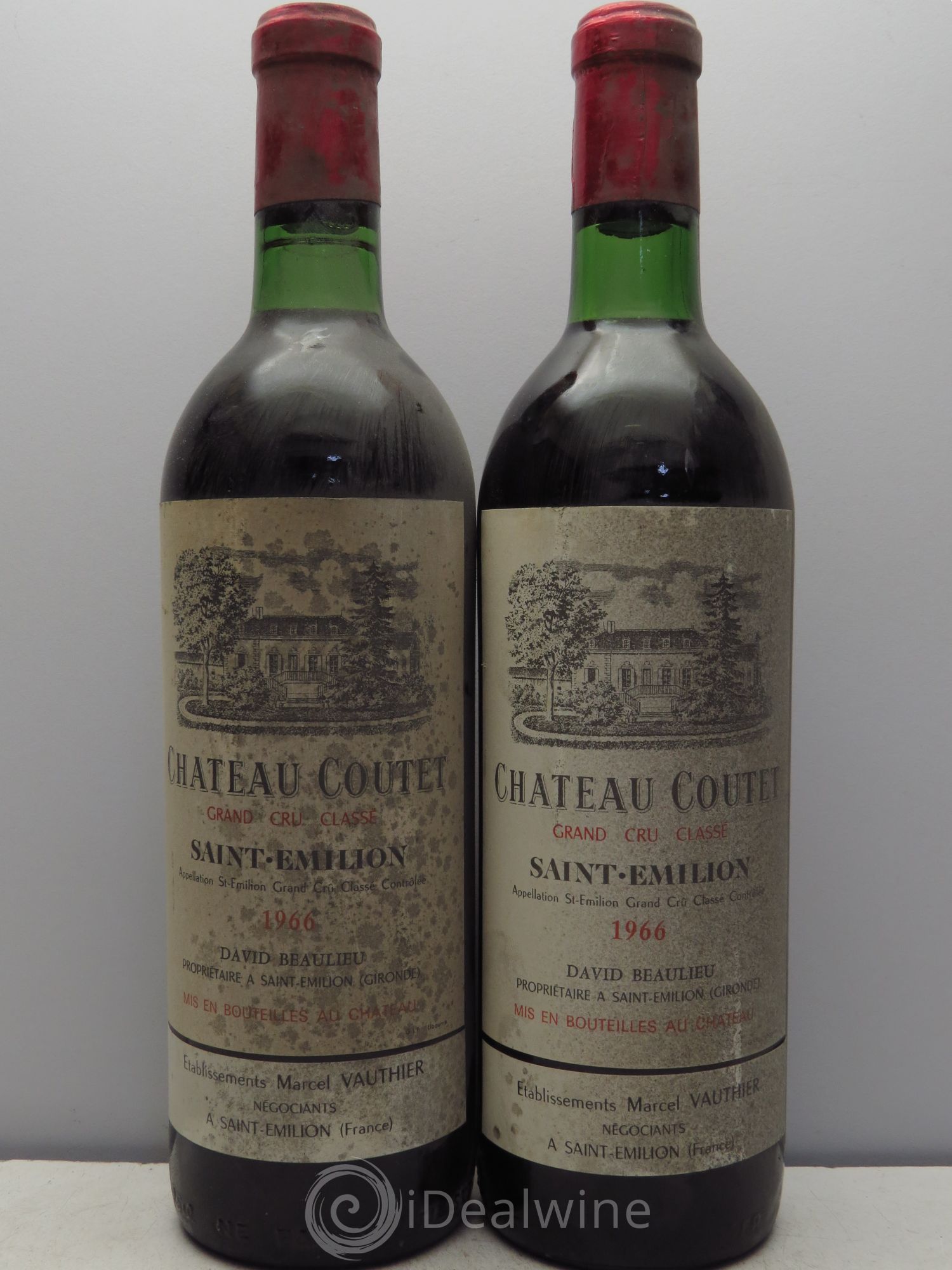 Saint-Émilion Coutet 1966 - Lot de 2 bouteilles - 0