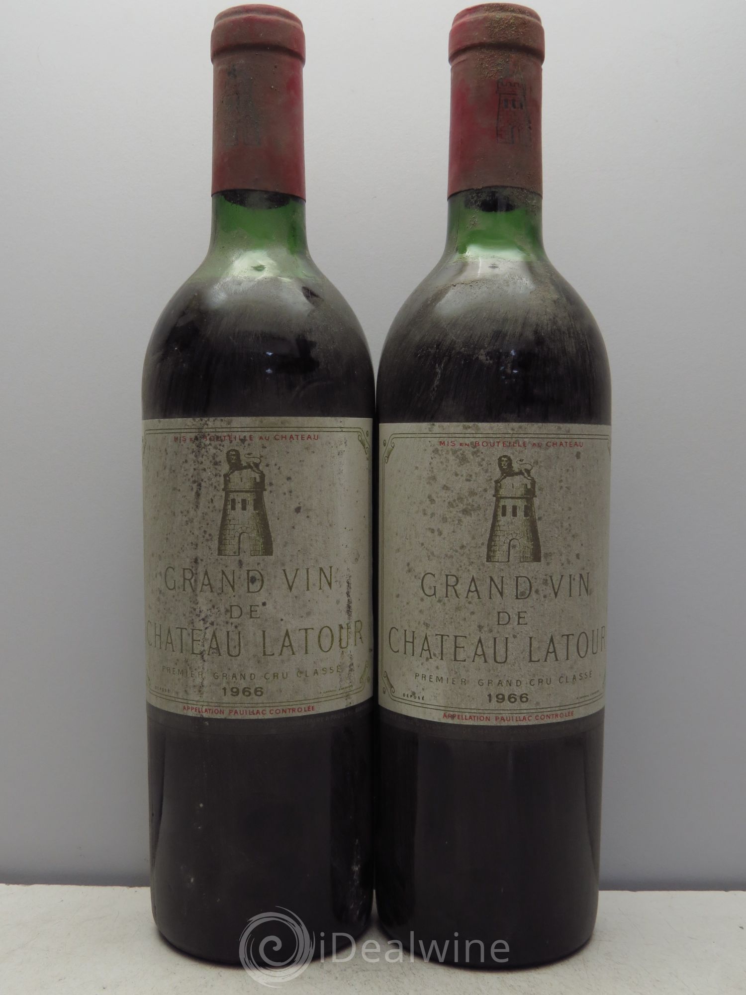 Château Latour 1er Grand Cru Classé 1966 - Lot de 2 bouteilles - 0